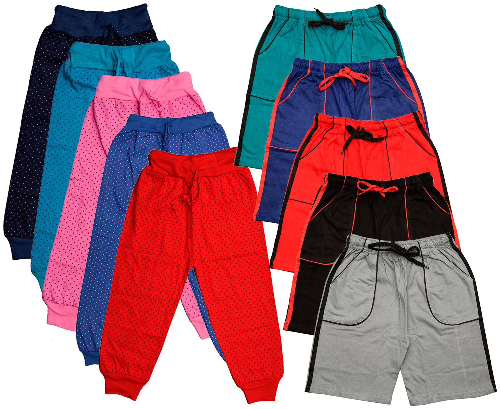 

KAVYA Boys Cotton Solid Capri and Shorts Bermuda (Pack of 10)(Multi)