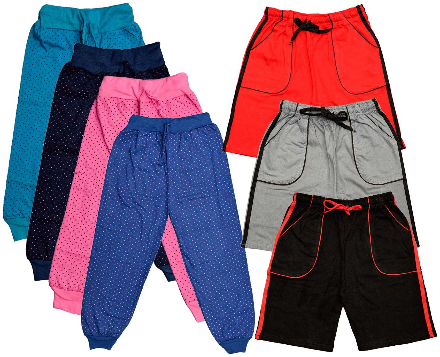 

KAVYA Boys Cotton Solid Capri and Shorts Bermuda (Pack of 7)(Multi)