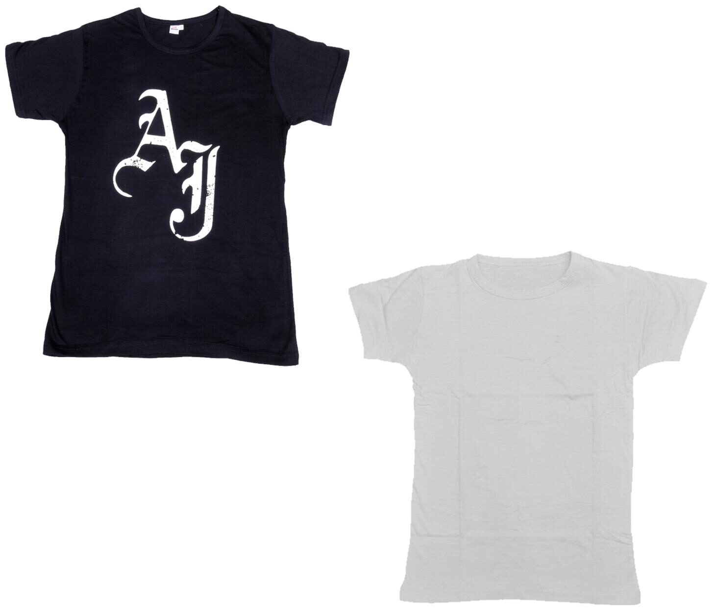 

Kavya Boy Cotton Printed T-shirt - White Black