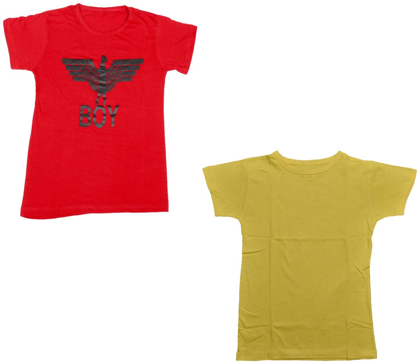 

Kavya Boy Cotton Printed T-shirt - Red Green