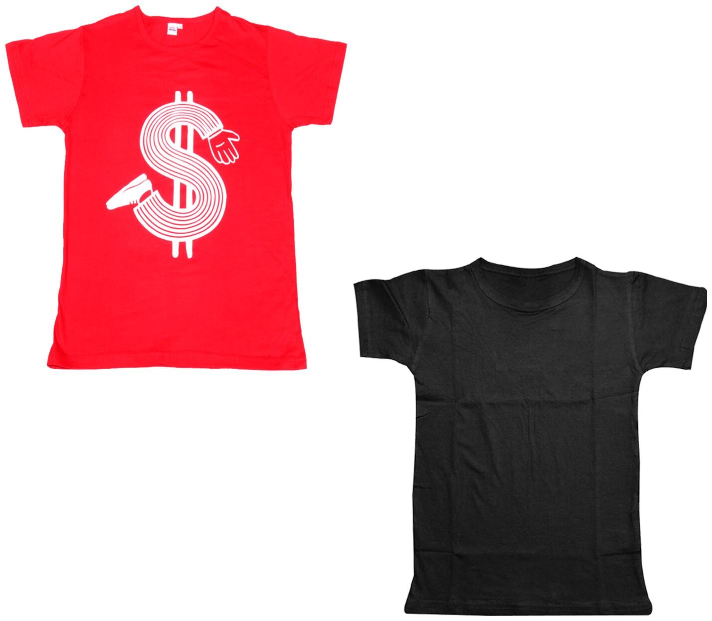 

Kavya Boy Cotton Printed T-shirt - Black Red