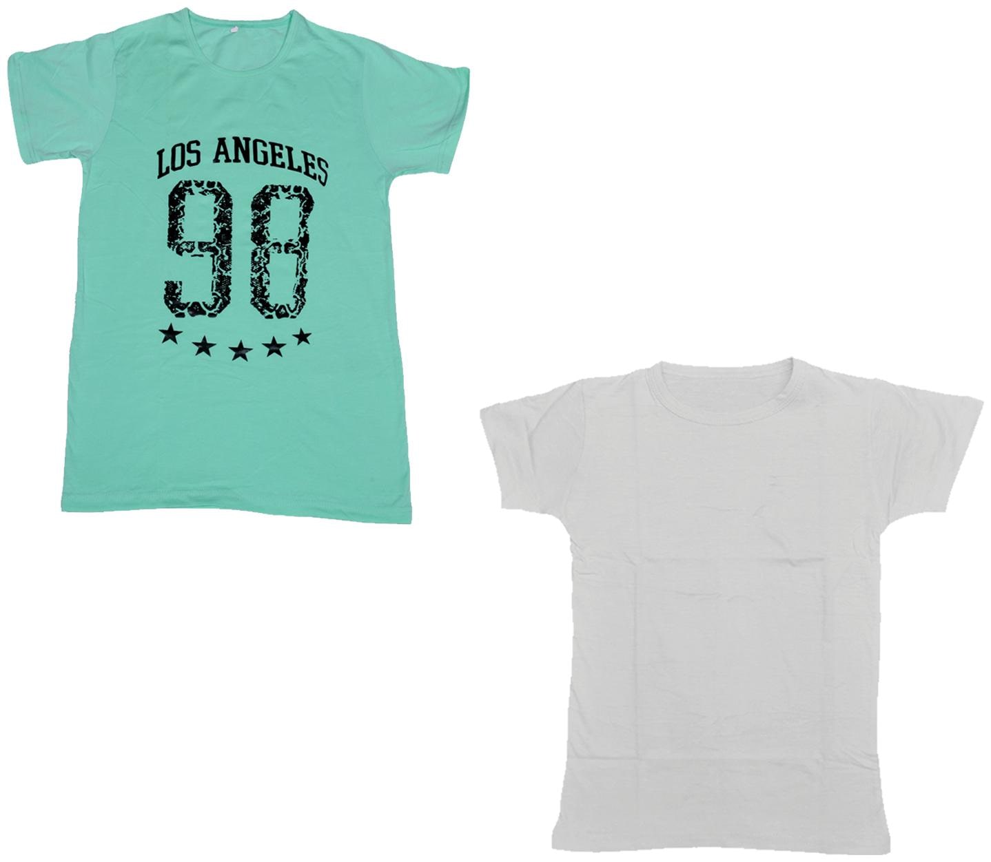 

Kavya Boy Cotton Printed T-shirt - Green White