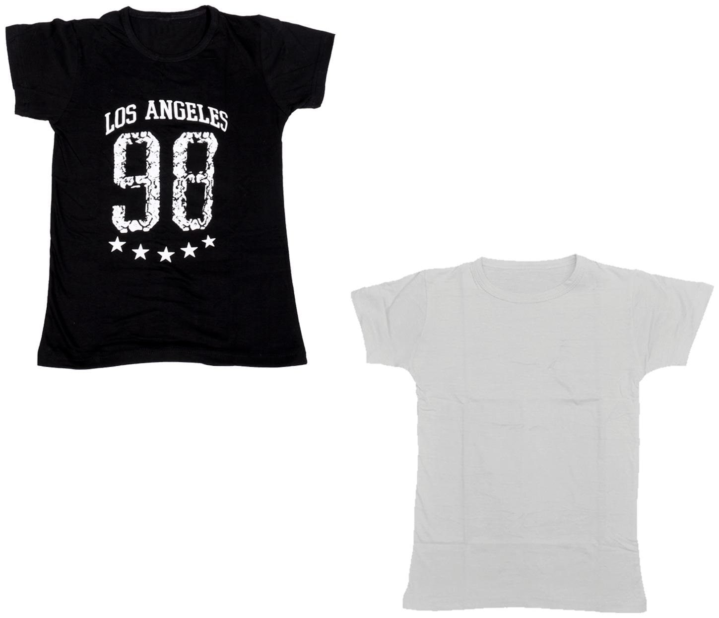 

Kavya Boy Cotton Printed T-shirt - Black White