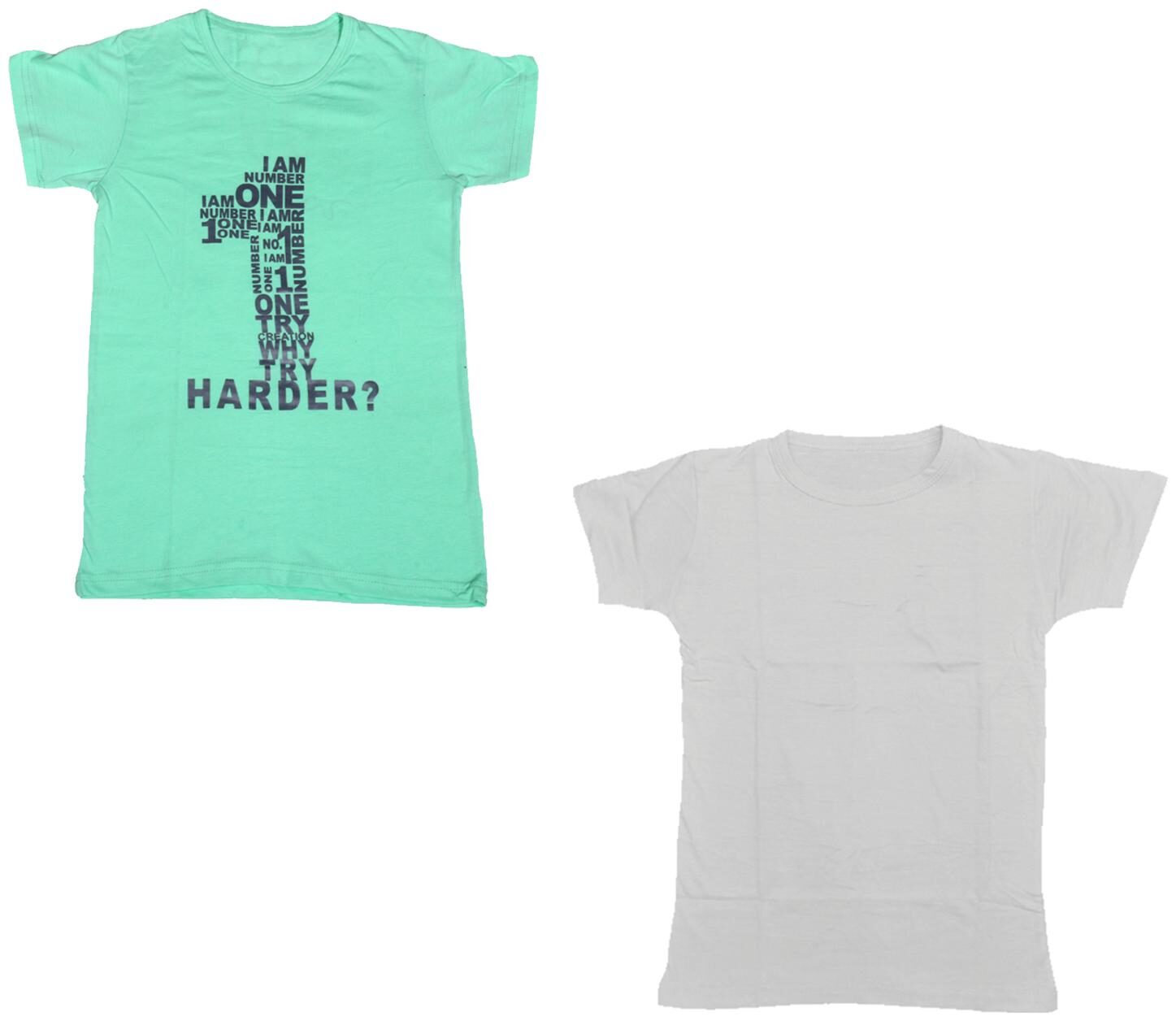 

Kavya Boy Cotton Printed T-shirt - Green White