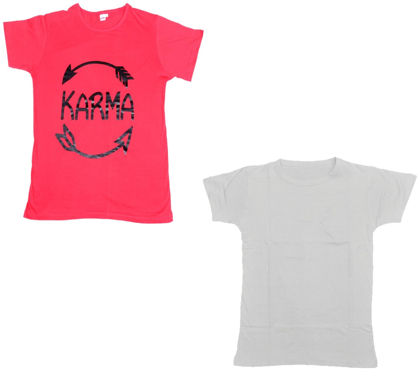 

Kavya Boy Cotton Printed T-shirt - Pink White
