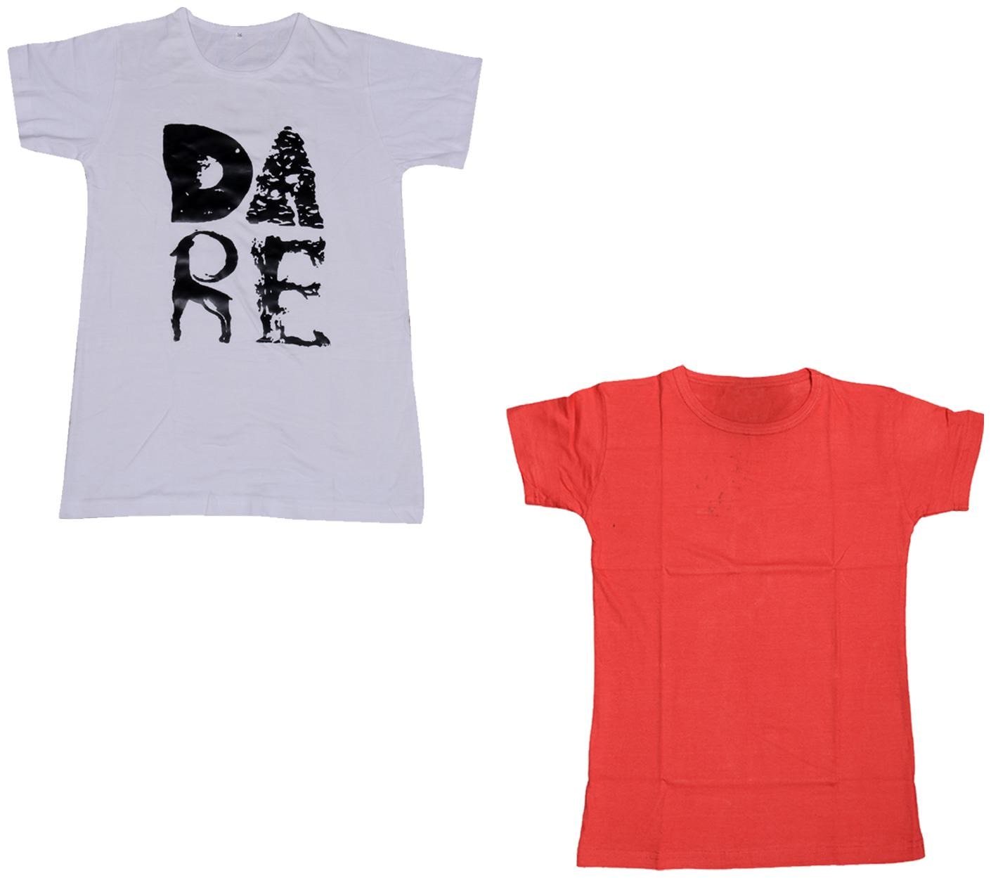 

Kavya Boy Cotton Printed T-shirt - White Red