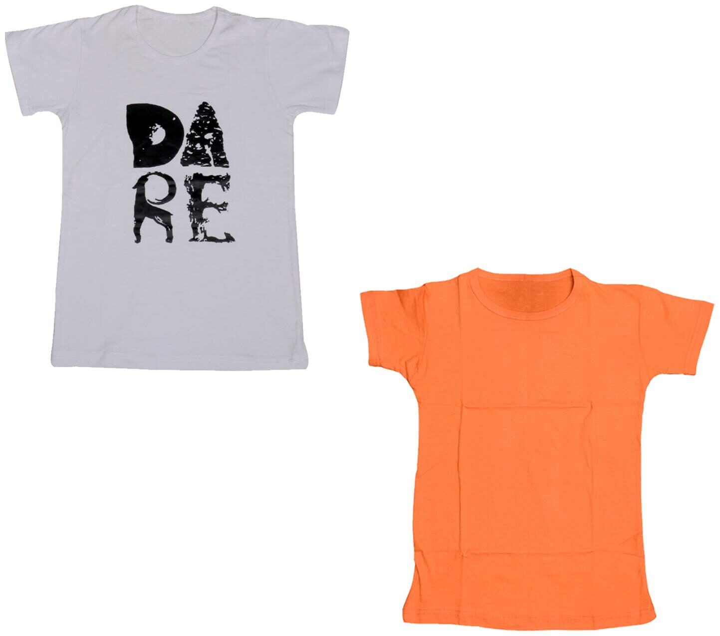 

Kavya Boy Cotton Printed T-shirt - White Orange