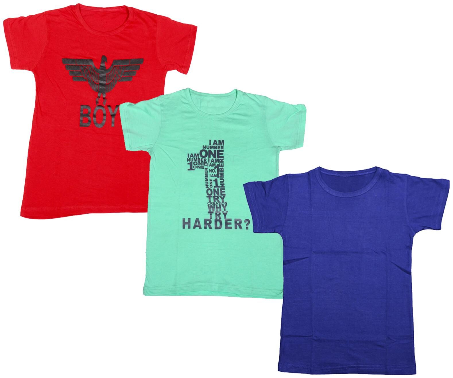 

Kavya Boy Cotton Printed T-shirt - Multi
