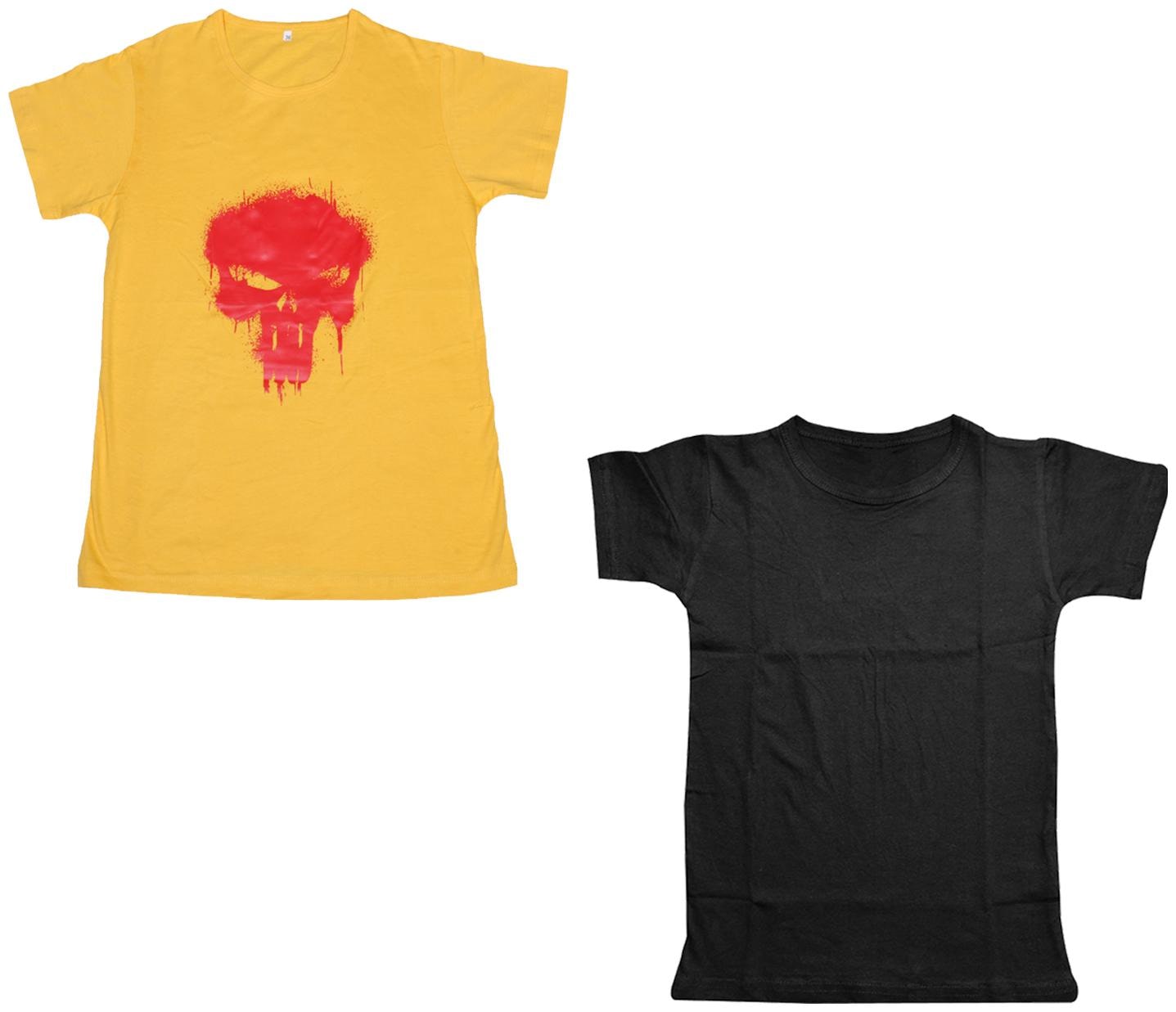 

Kavya Boy Cotton Printed T-shirt - Yellow Black