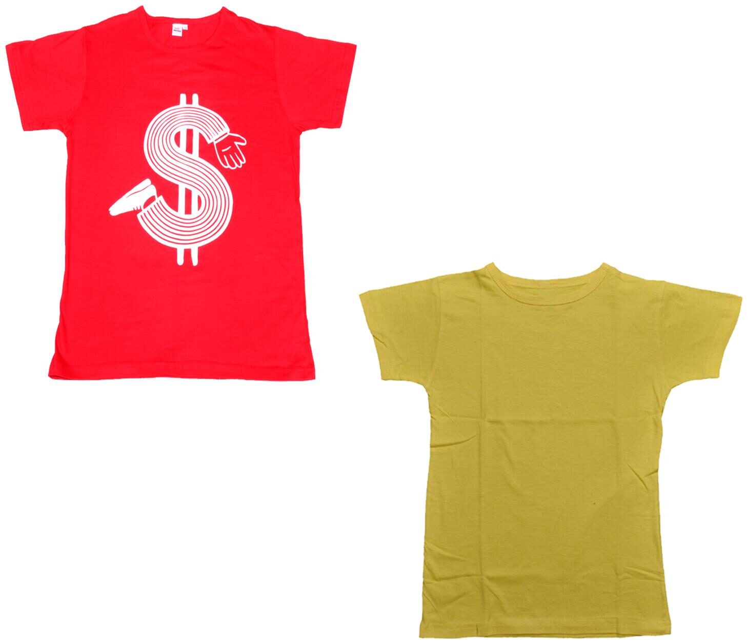 

Kavya Boy Cotton Printed T-shirt - Red Green