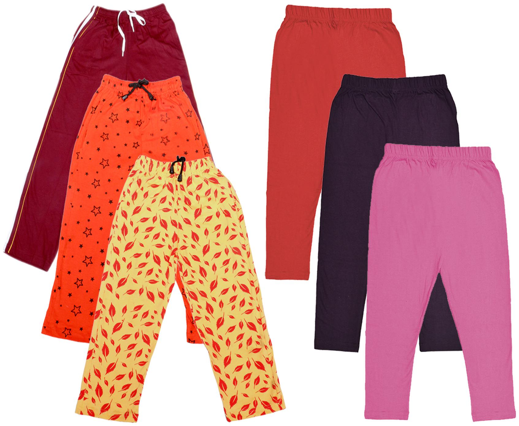 

Kavya Girl Cotton Solid Capri - Multi
