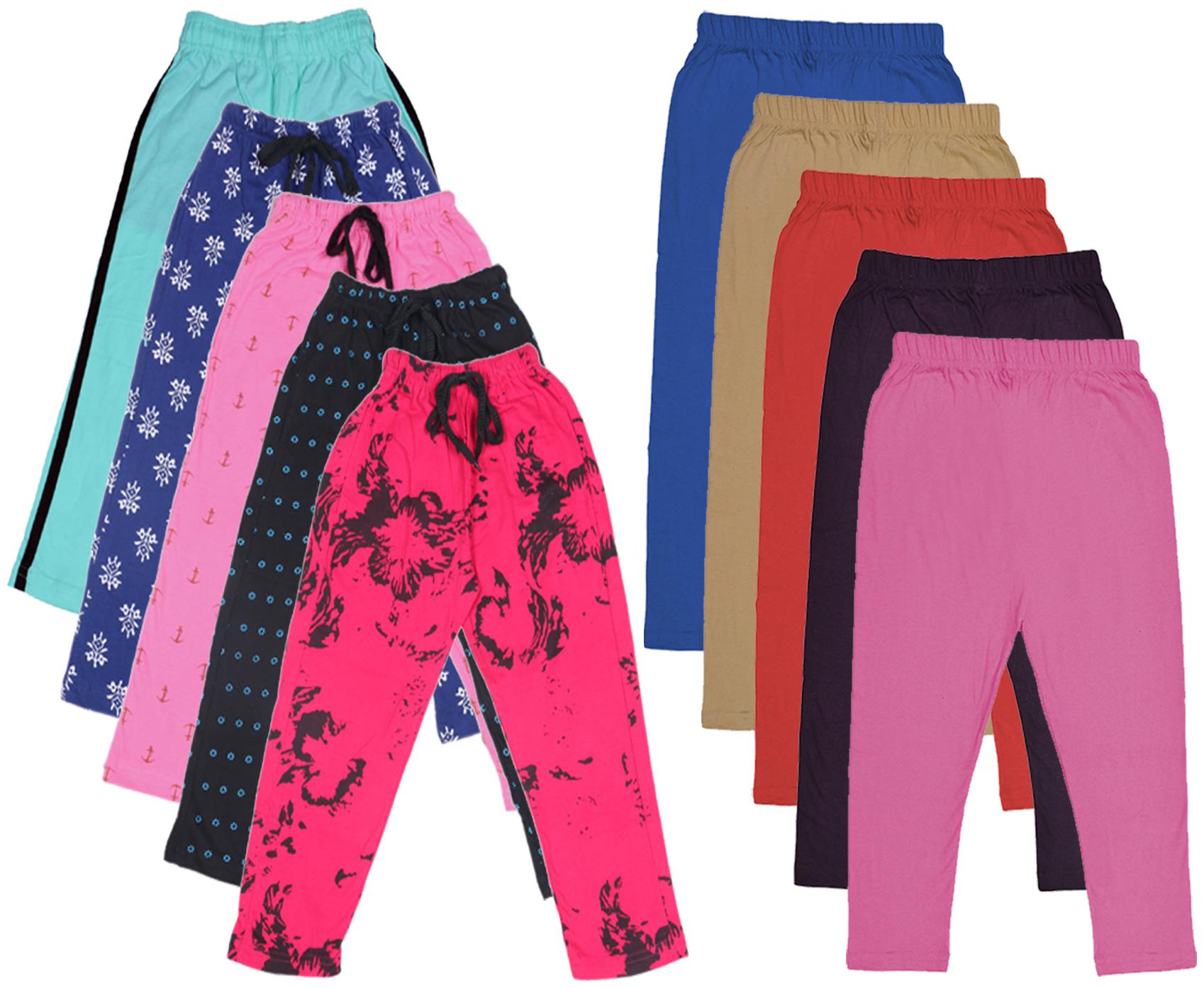 

Kavya Girl Cotton Solid Capri - Multi