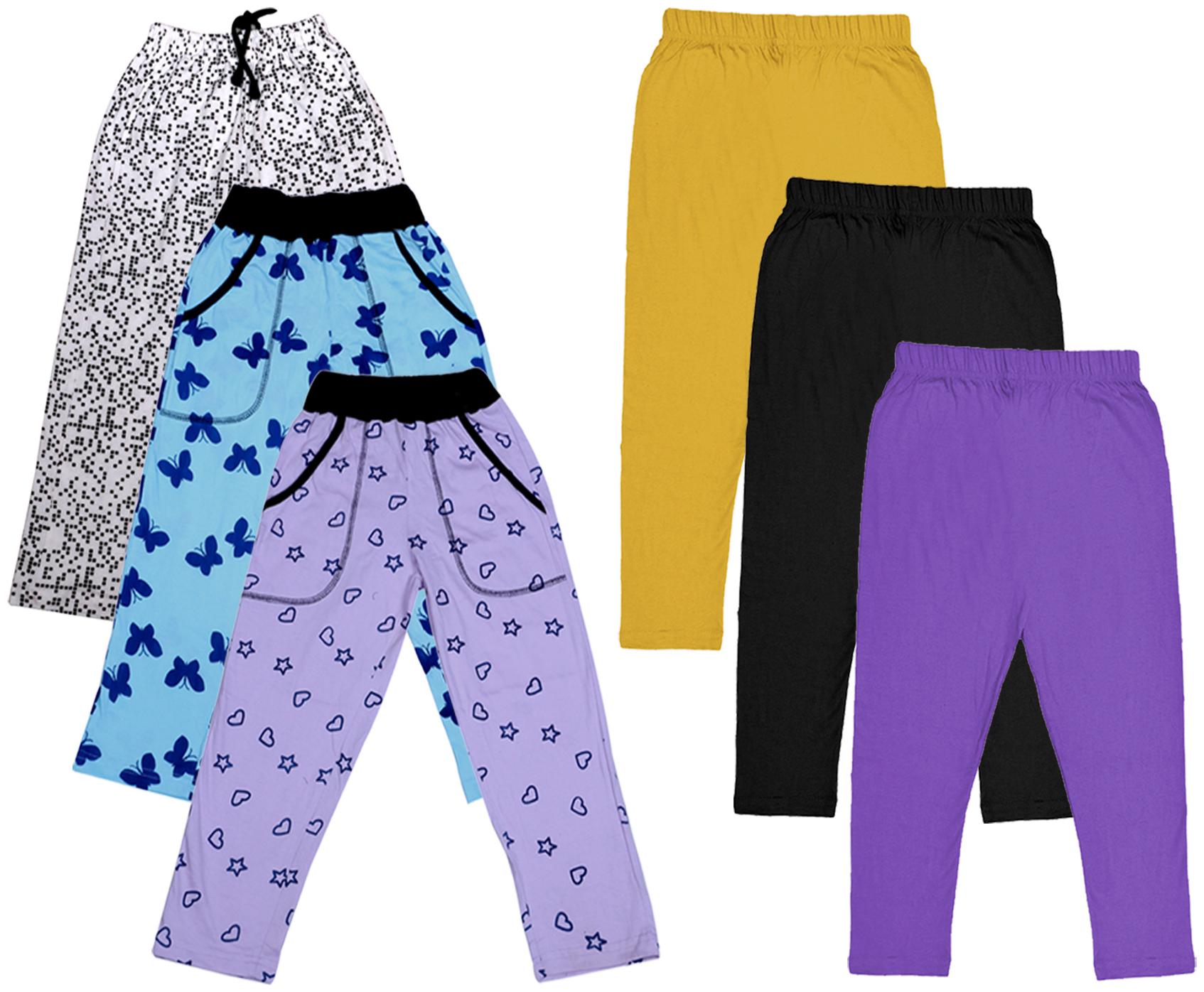 

Kavya Girl Cotton Solid Capri - Multi