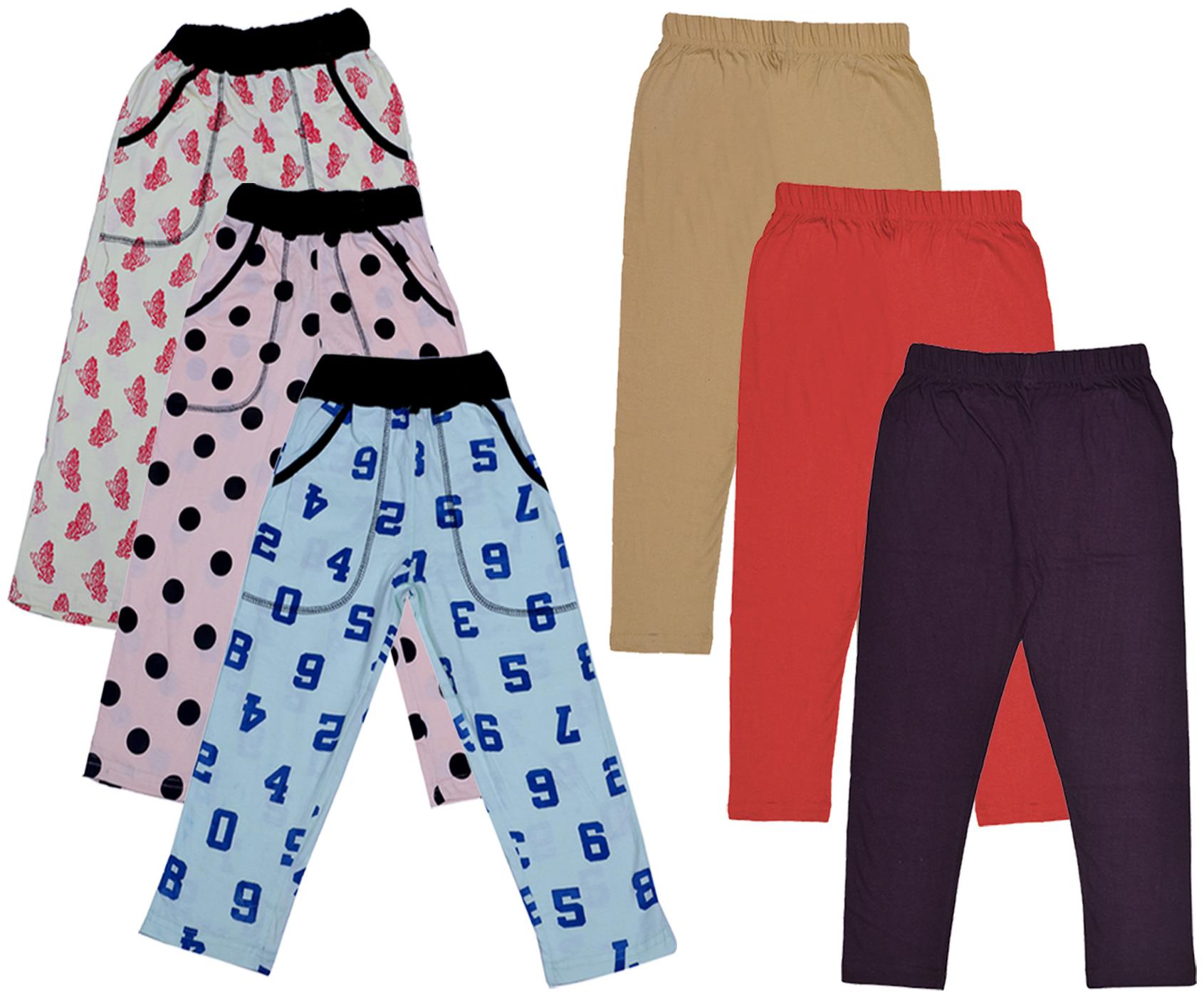 

Kavya Girl Cotton Solid Capri - Multi