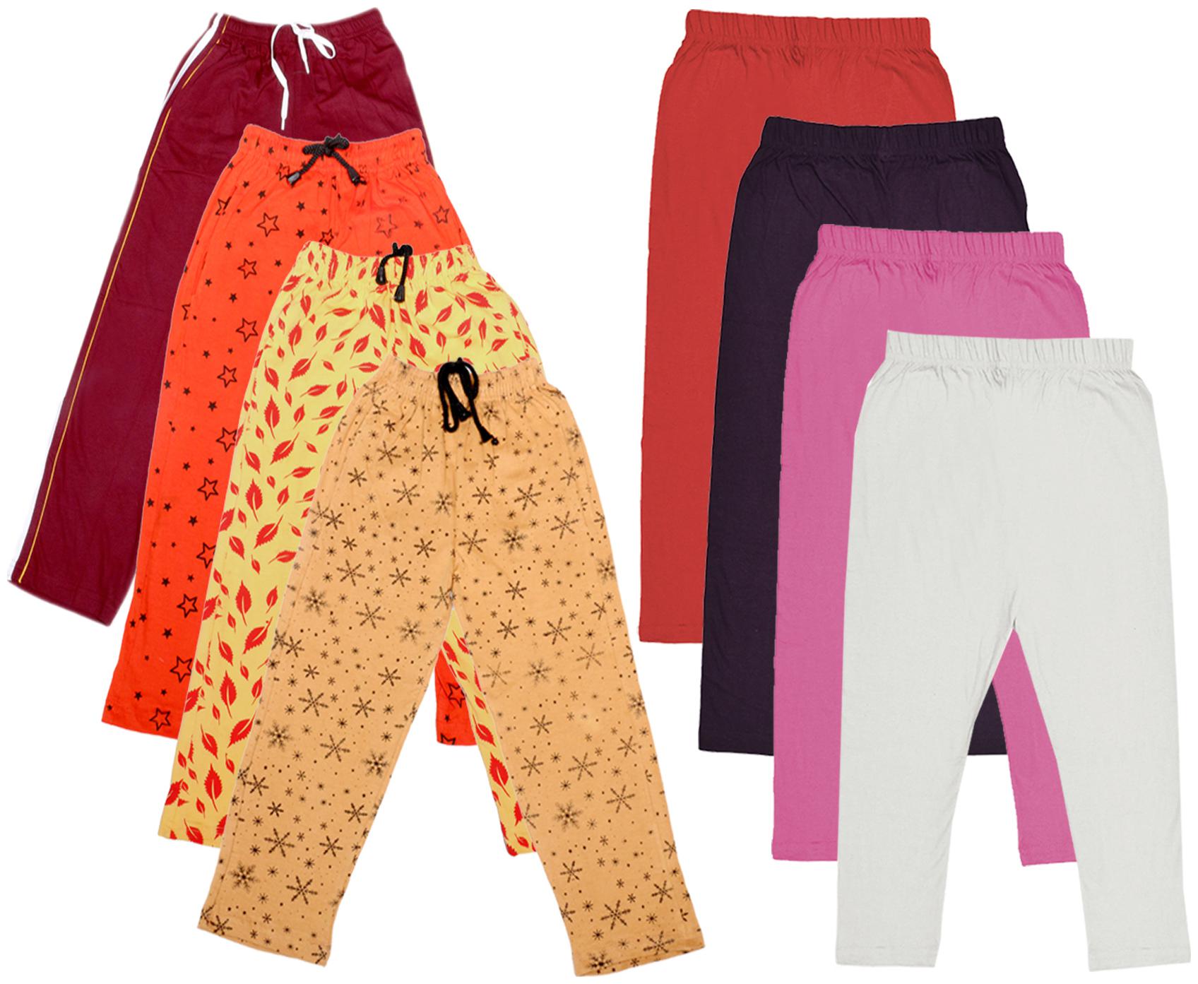 

Kavya Girl Cotton Solid Capri - Multi