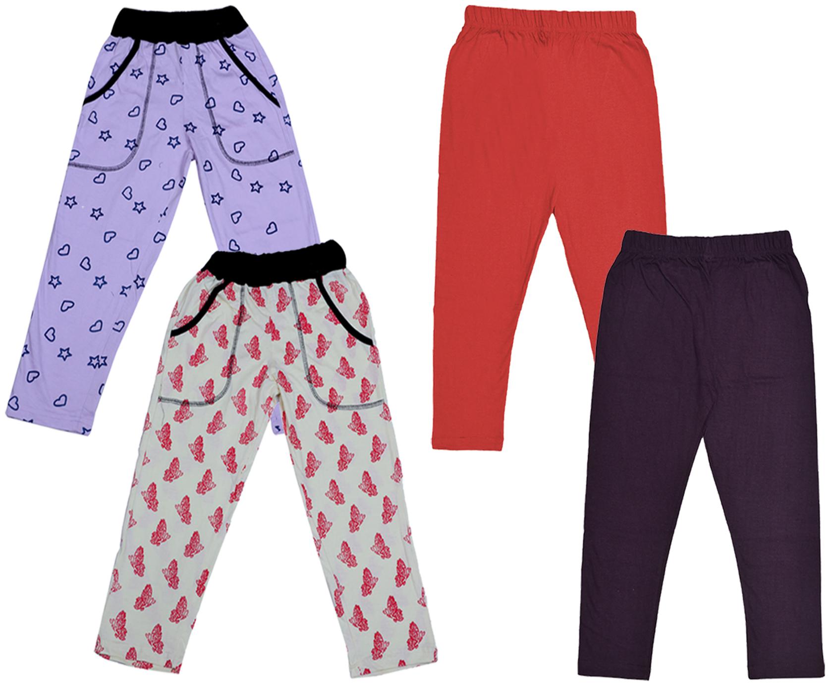 

Kavya Girl Cotton Solid Capri - Multi