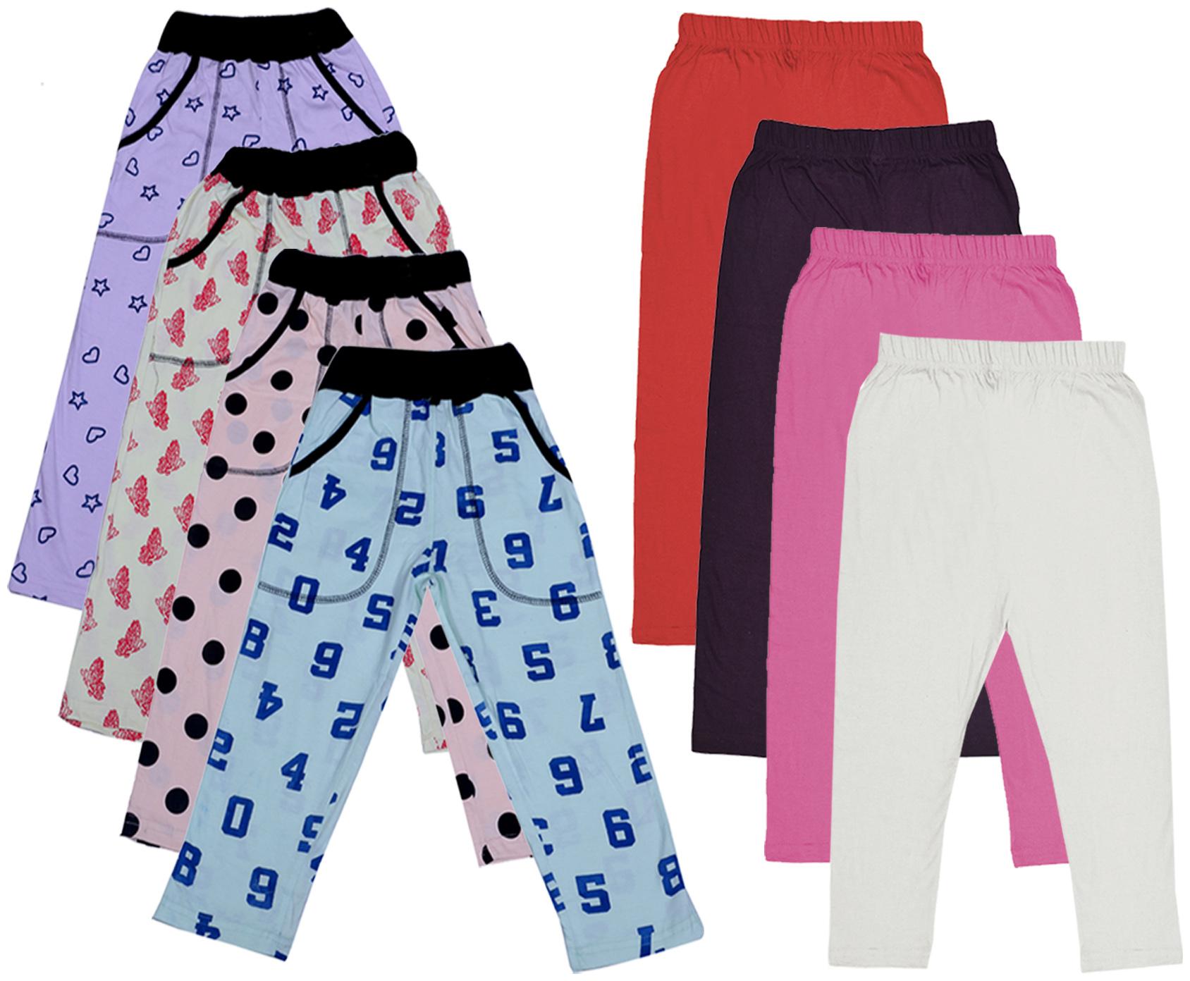 

Kavya Girl Cotton Solid Capri - Multi
