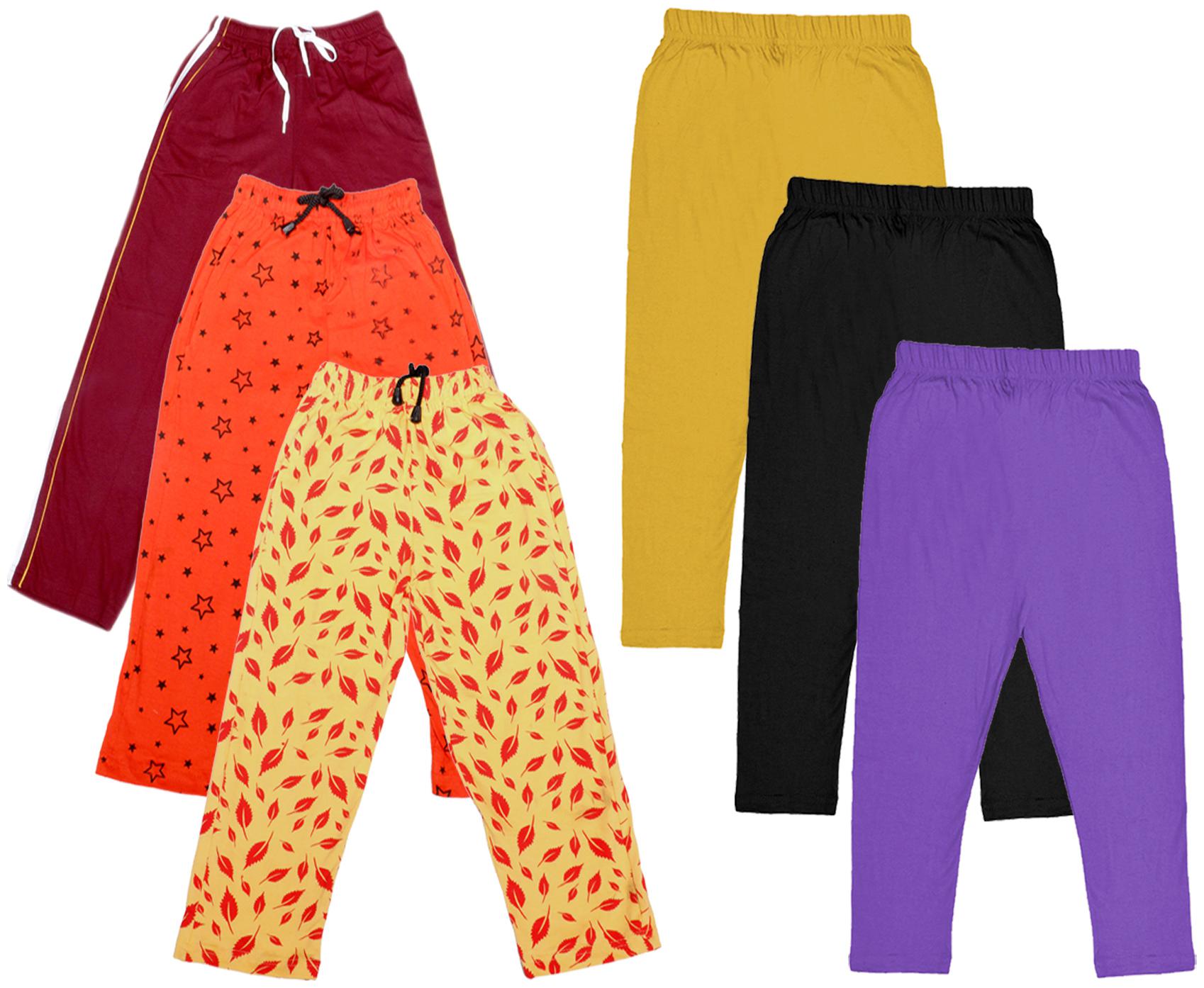 

Kavya Girl Cotton Solid Capri - Multi