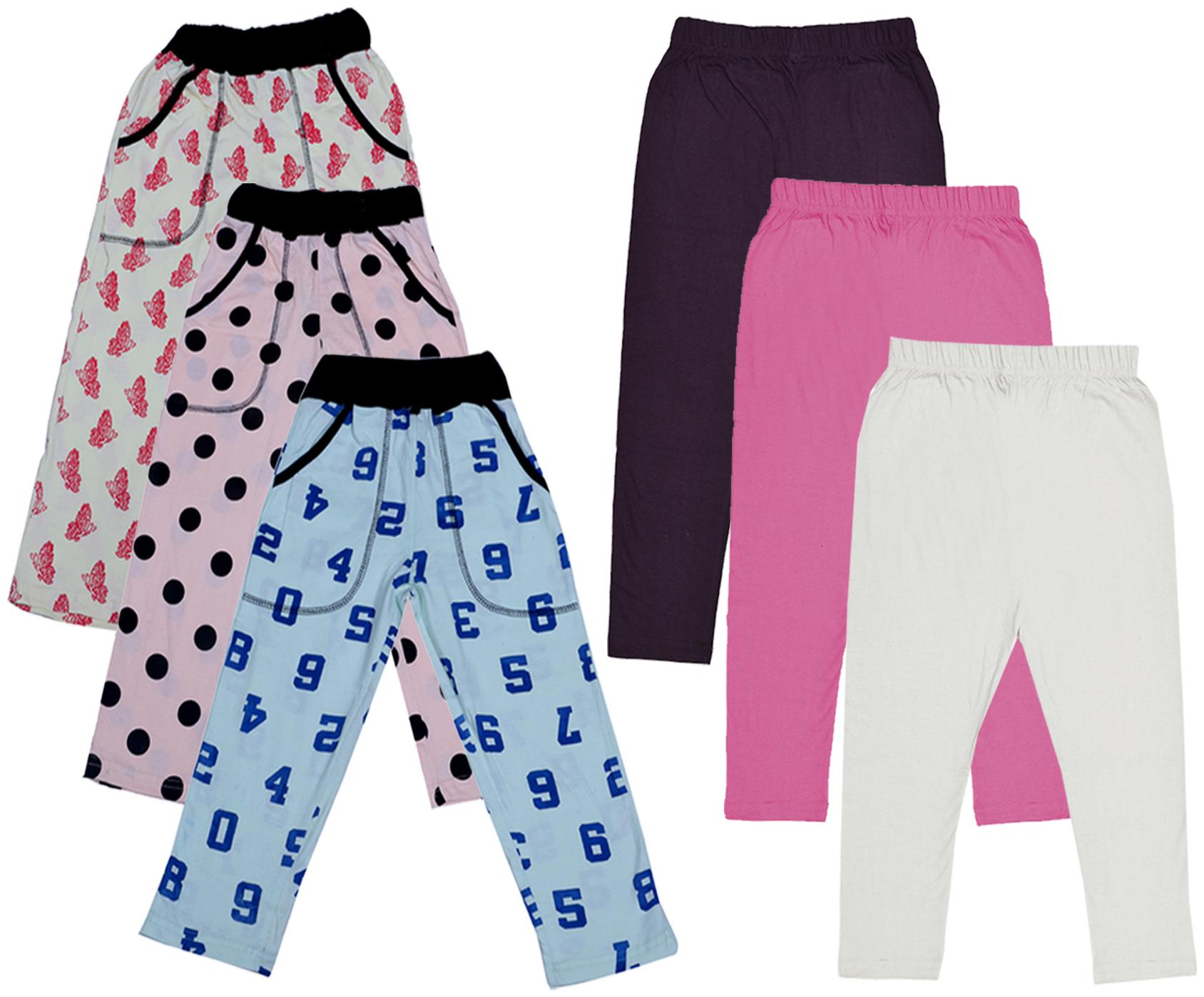 

Kavya Girl Cotton Solid Capri - Multi