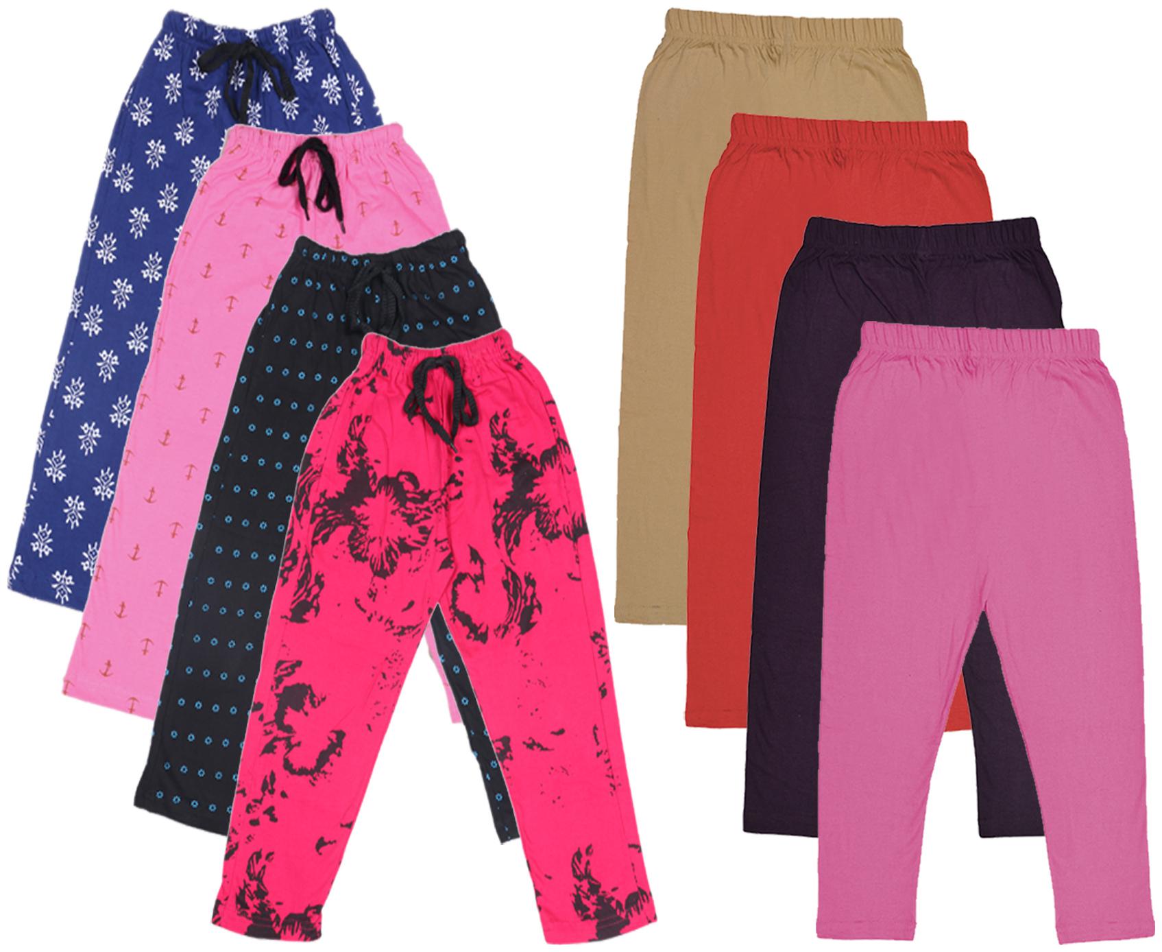 

Kavya Girl Cotton Solid Capri - Multi