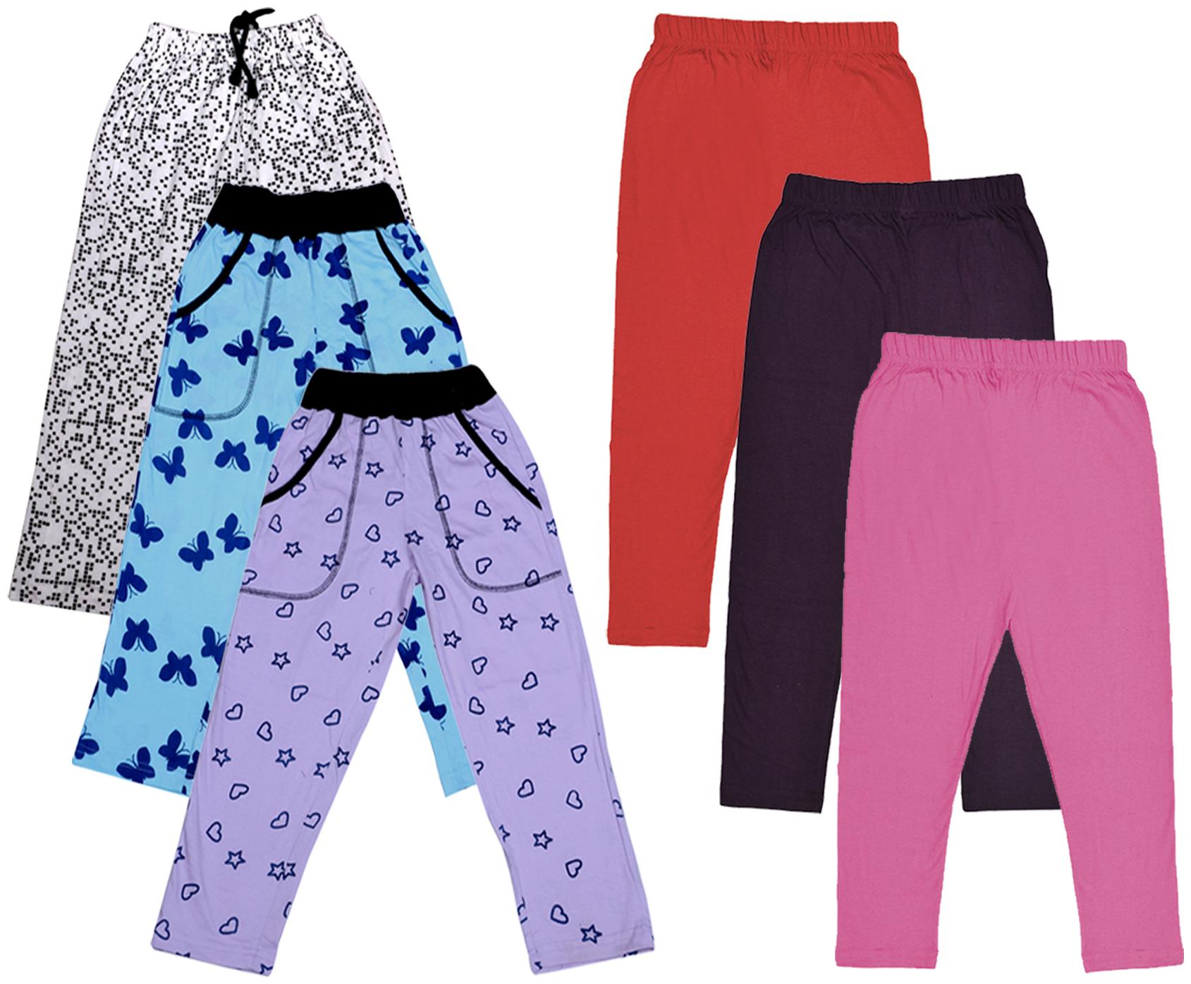 

Kavya Girl Cotton Solid Capri - Multi