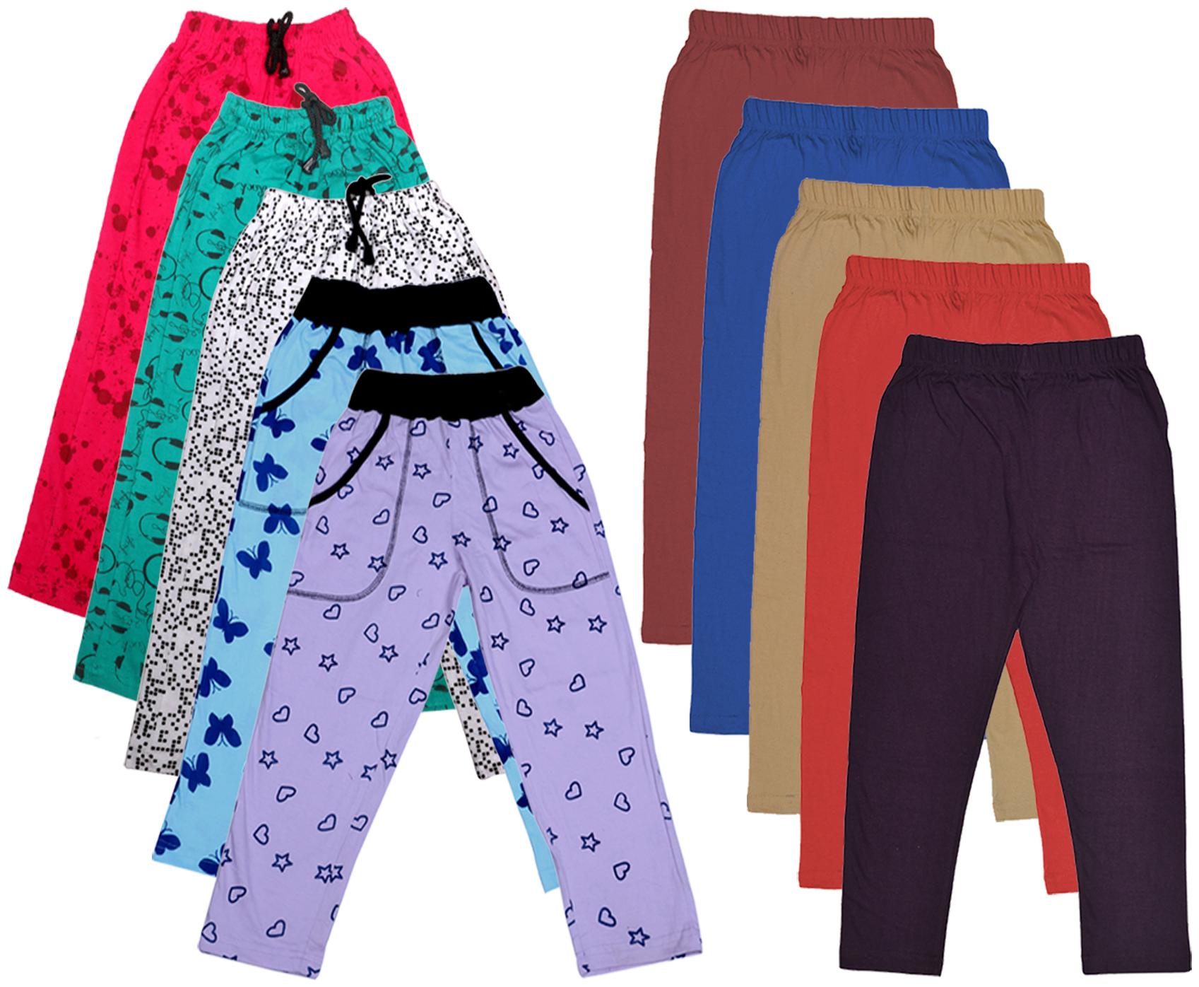 

Kavya Girl Cotton Solid Capri - Multi