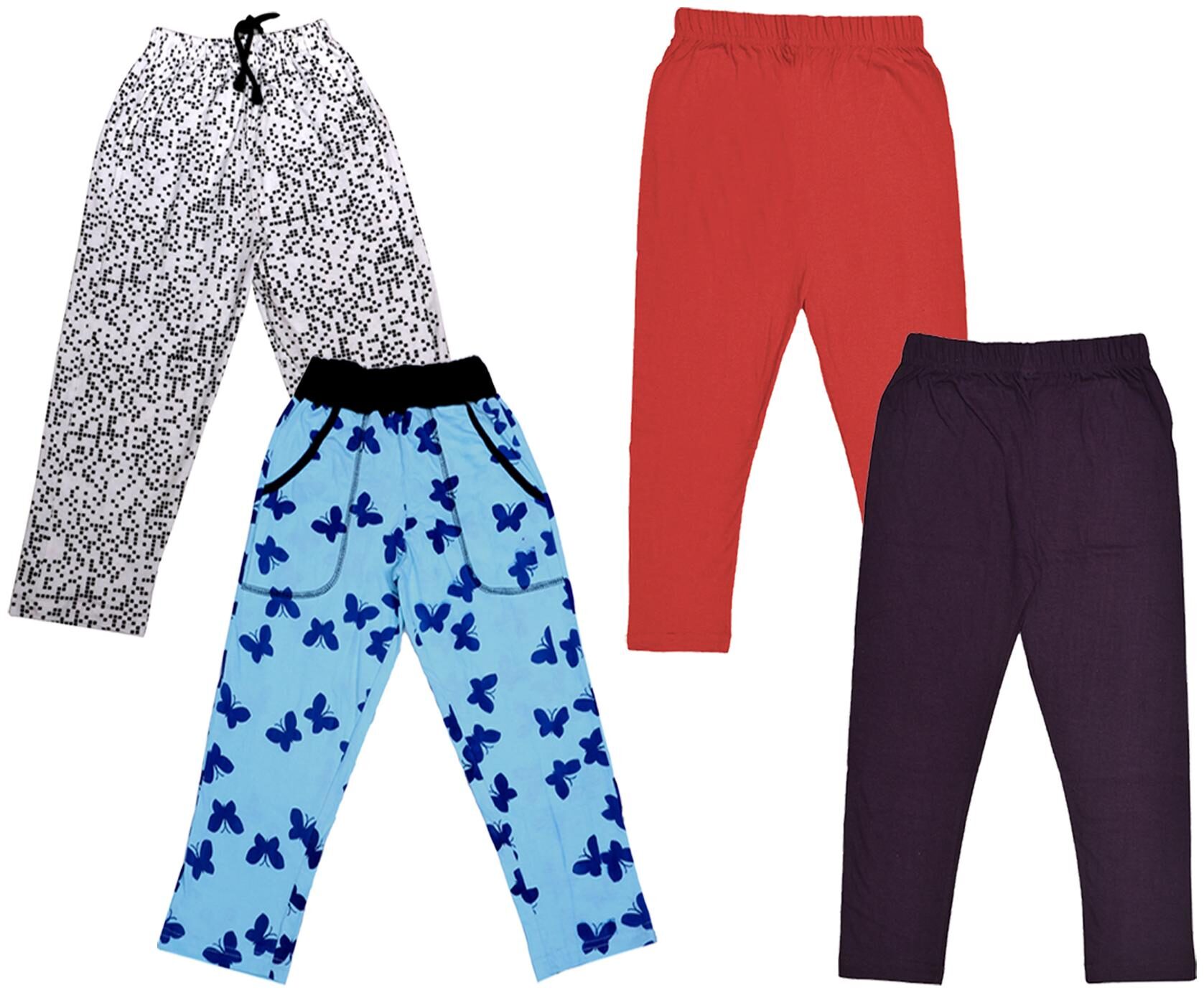 

Kavya Girl Cotton Solid Capri - Multi