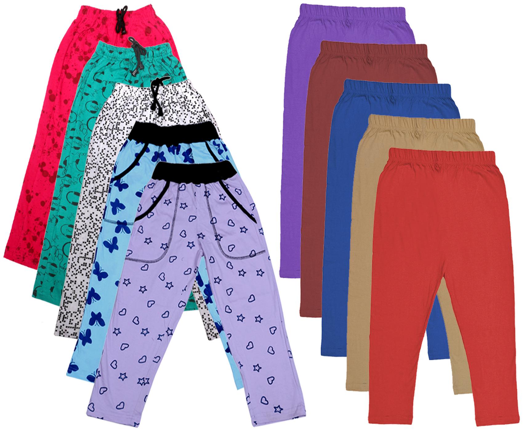 

Kavya Girl Cotton Solid Capri - Multi