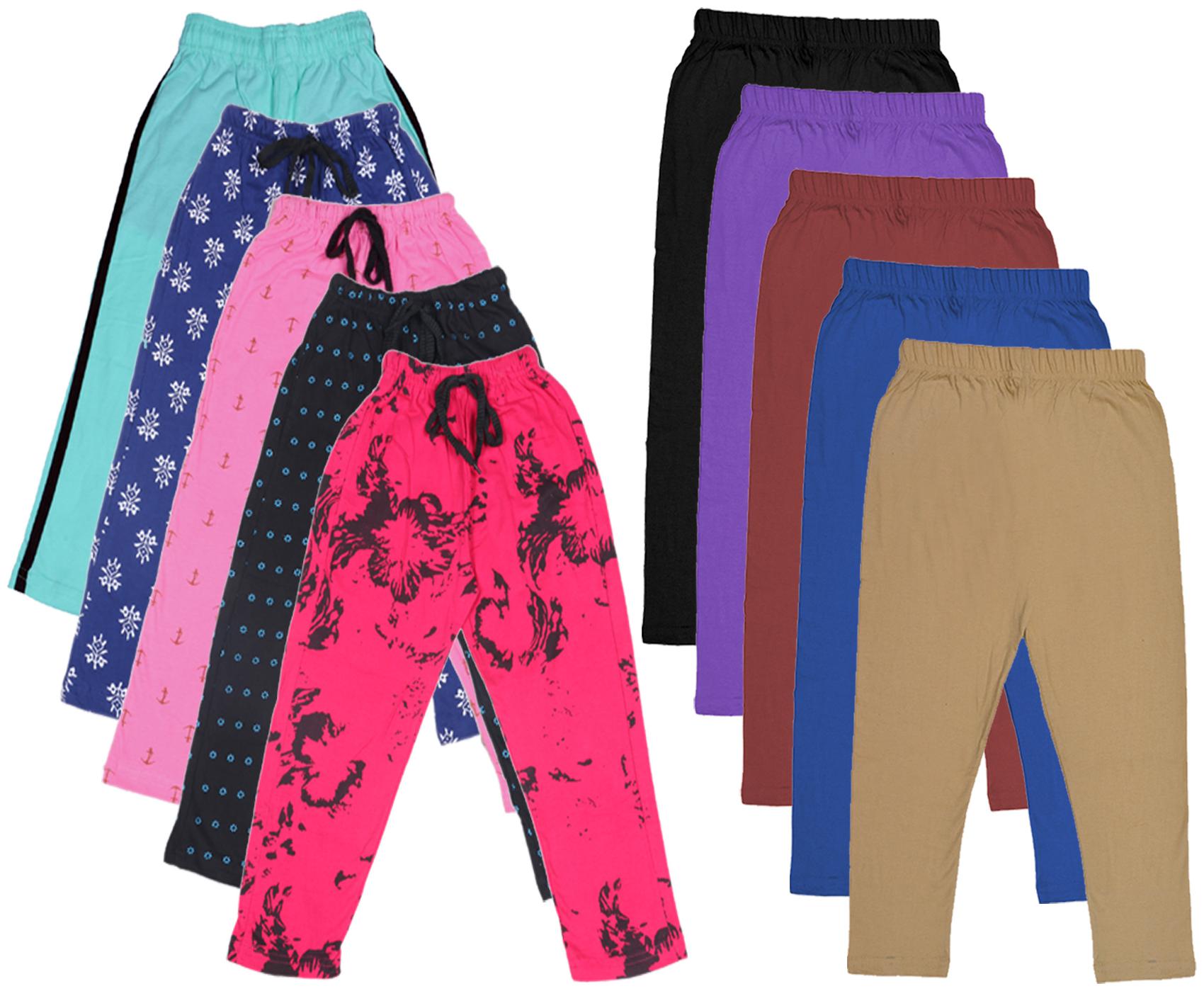 

Kavya Girl Cotton Solid Capri - Multi