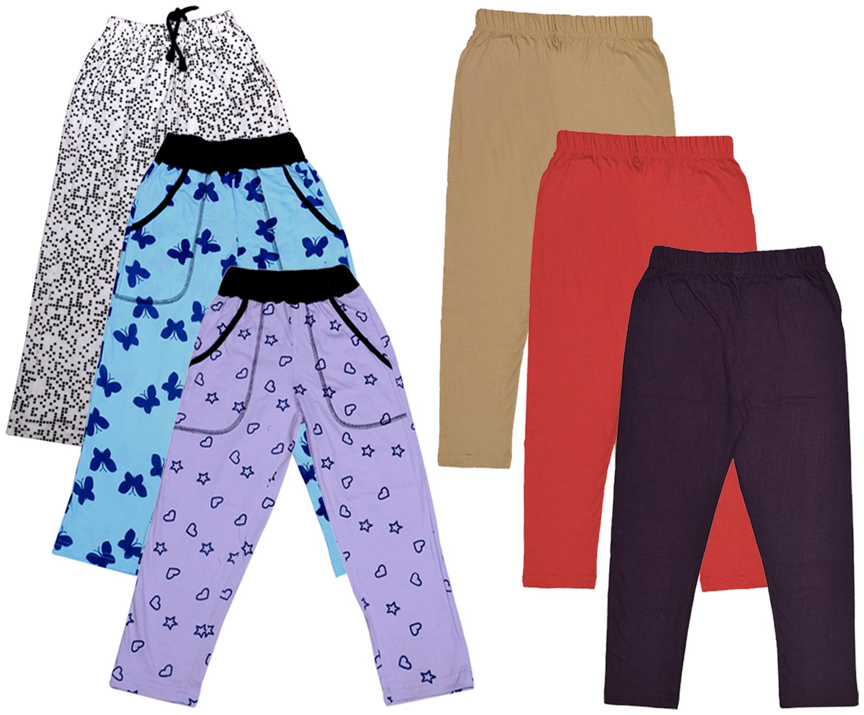

Kavya Girl Cotton Solid Capri - Multi