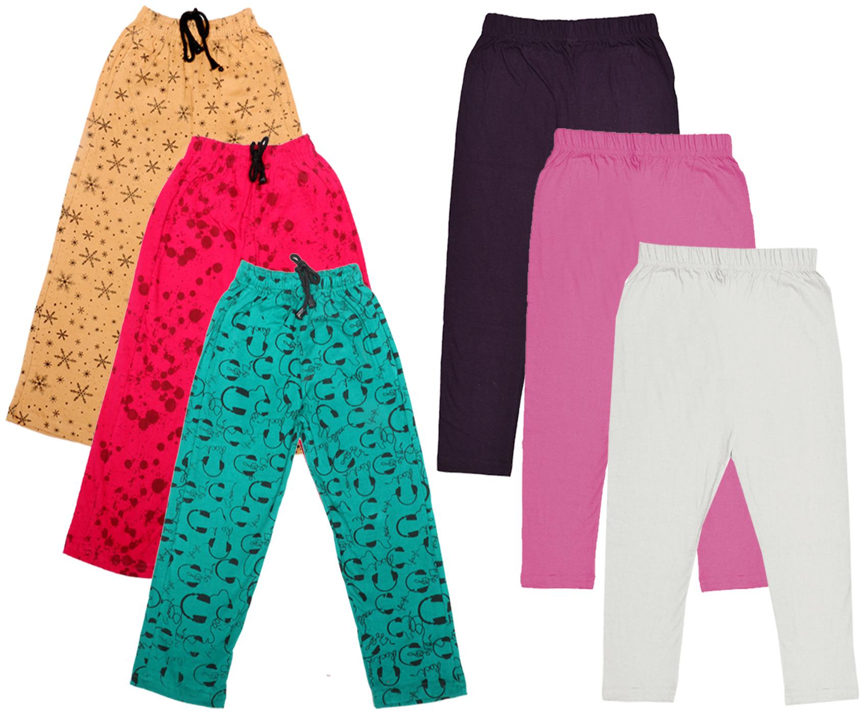 

Kavya Girl Cotton Solid Capri - Multi