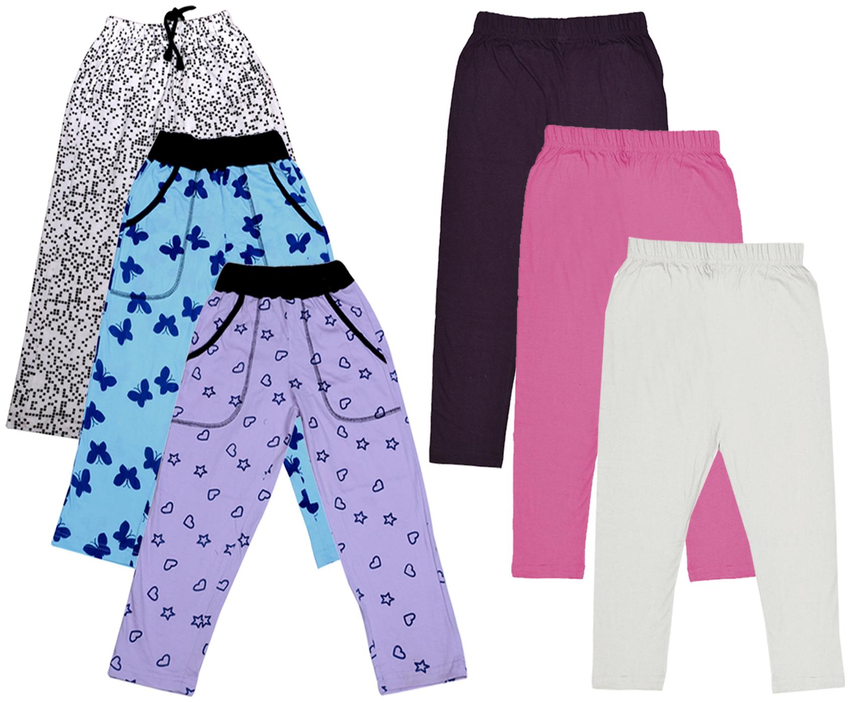 

Kavya Girl Cotton Solid Capri - Multi