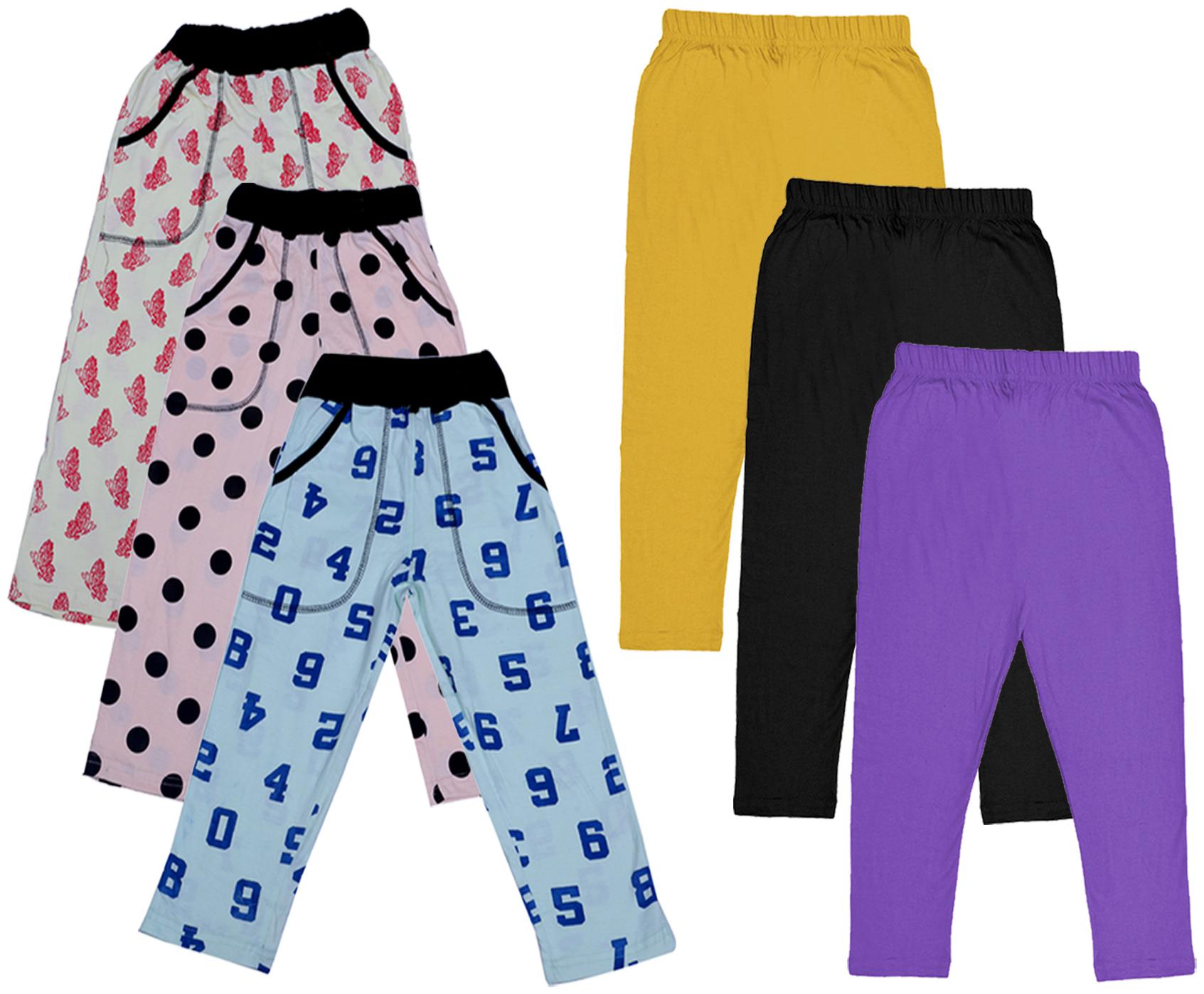 

Kavya Girl Cotton Solid Capri - Multi