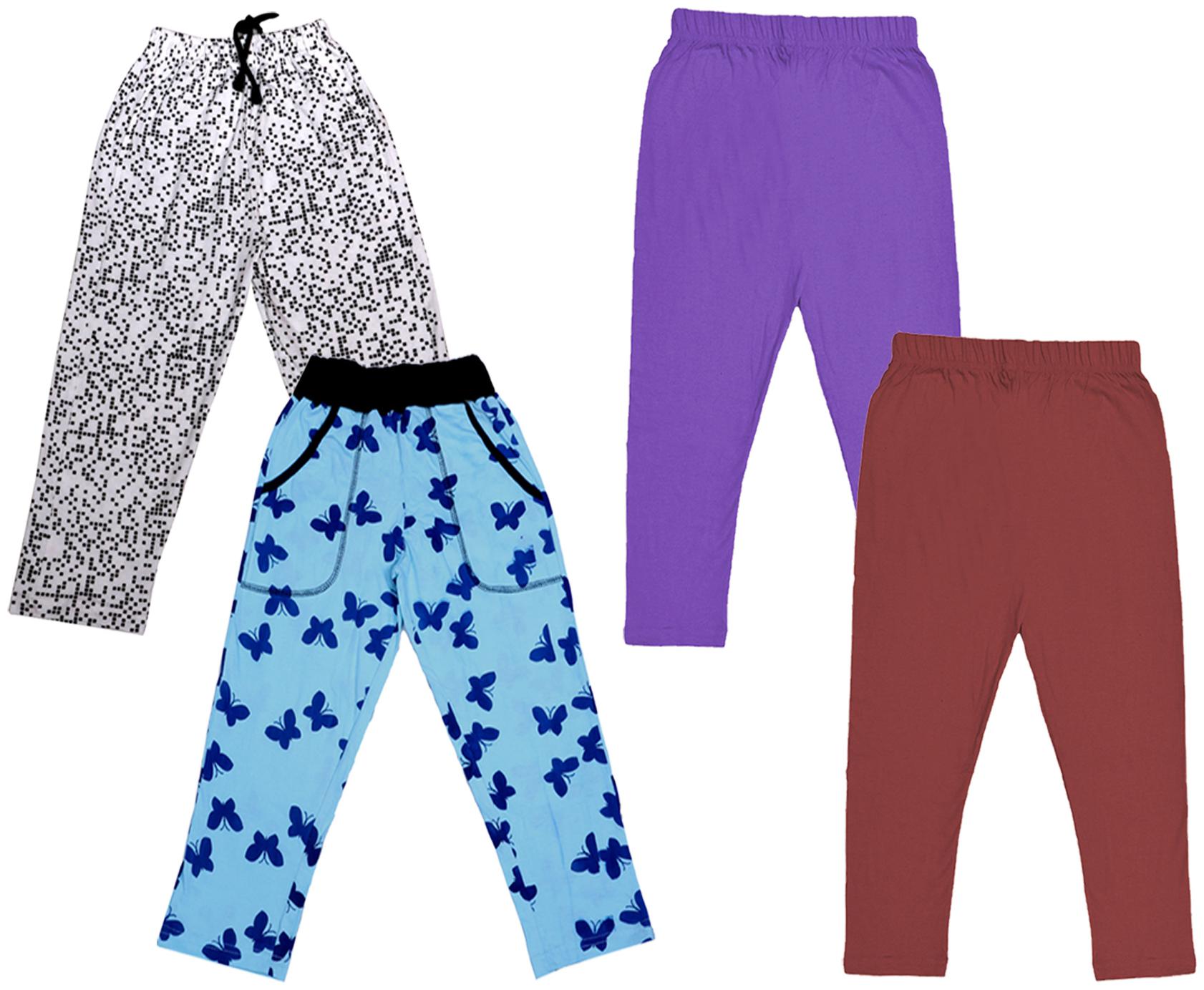 

Kavya Girl Cotton Solid Capri - Multi