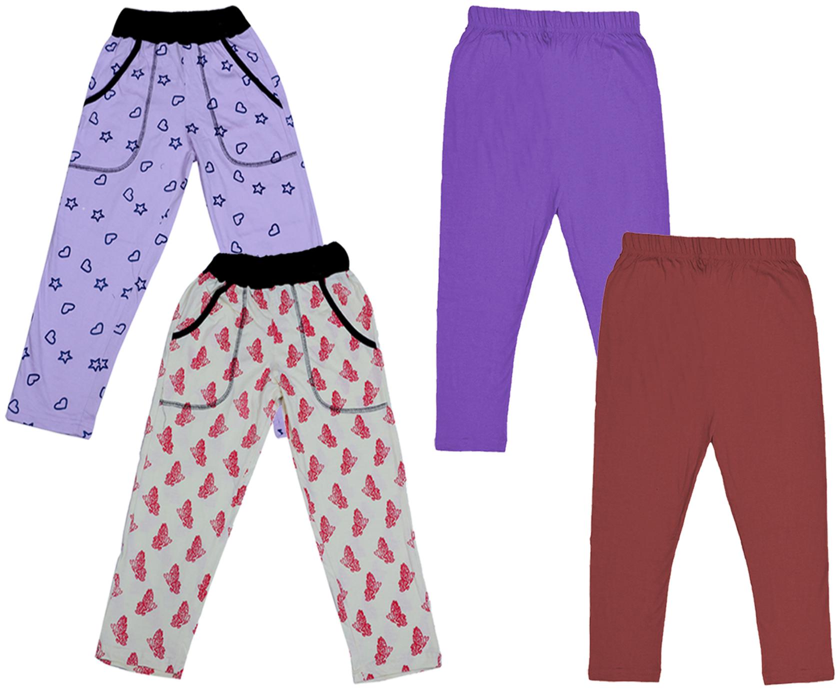 

Kavya Girl Cotton Solid Capri - Multi