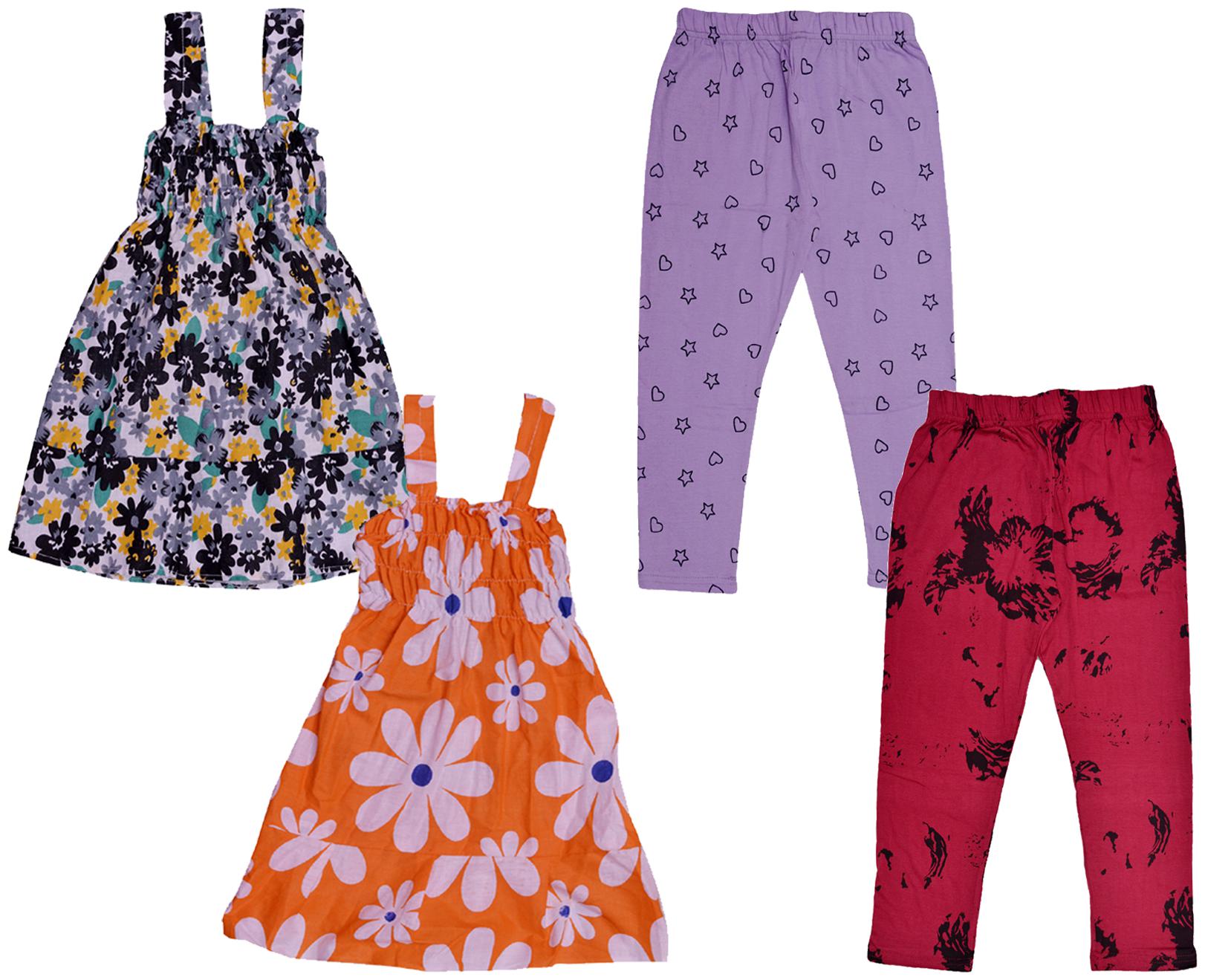 

Kavya Girl Cotton Top Bottom Set - Multi