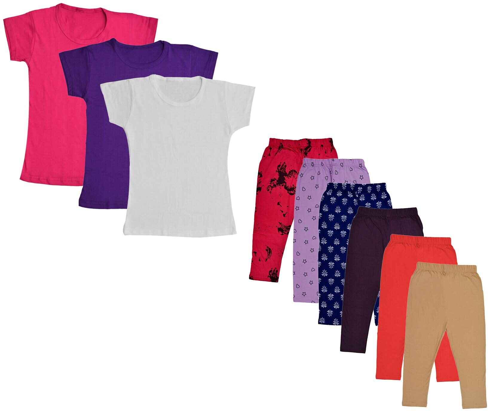 

Kavya Girl Cotton Top Bottom Set - Multi