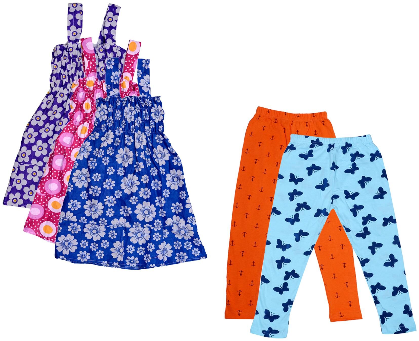 

Kavya Girl Cotton Top Bottom Set - Multi