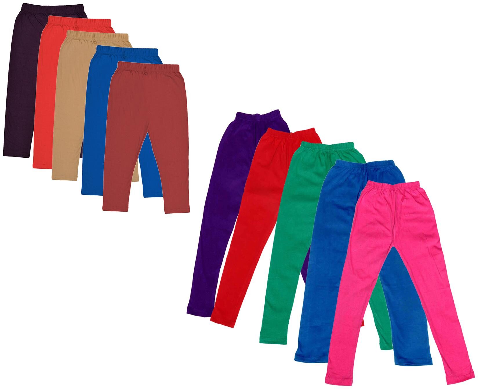 

Kavya Girl Cotton Solid Capri - Multi