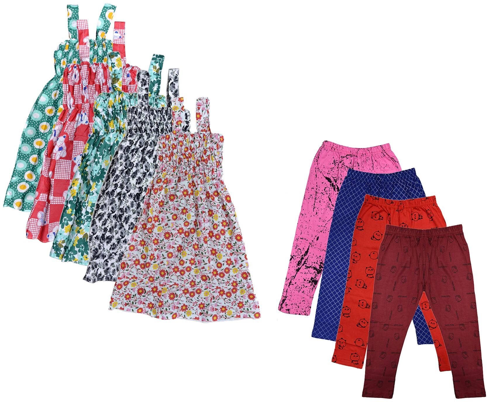 

Kavya Girl Cotton Top Bottom Set - Multi