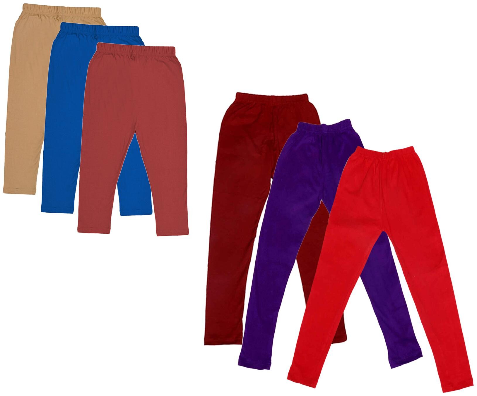 

Kavya Girl Cotton Solid Capri - Multi