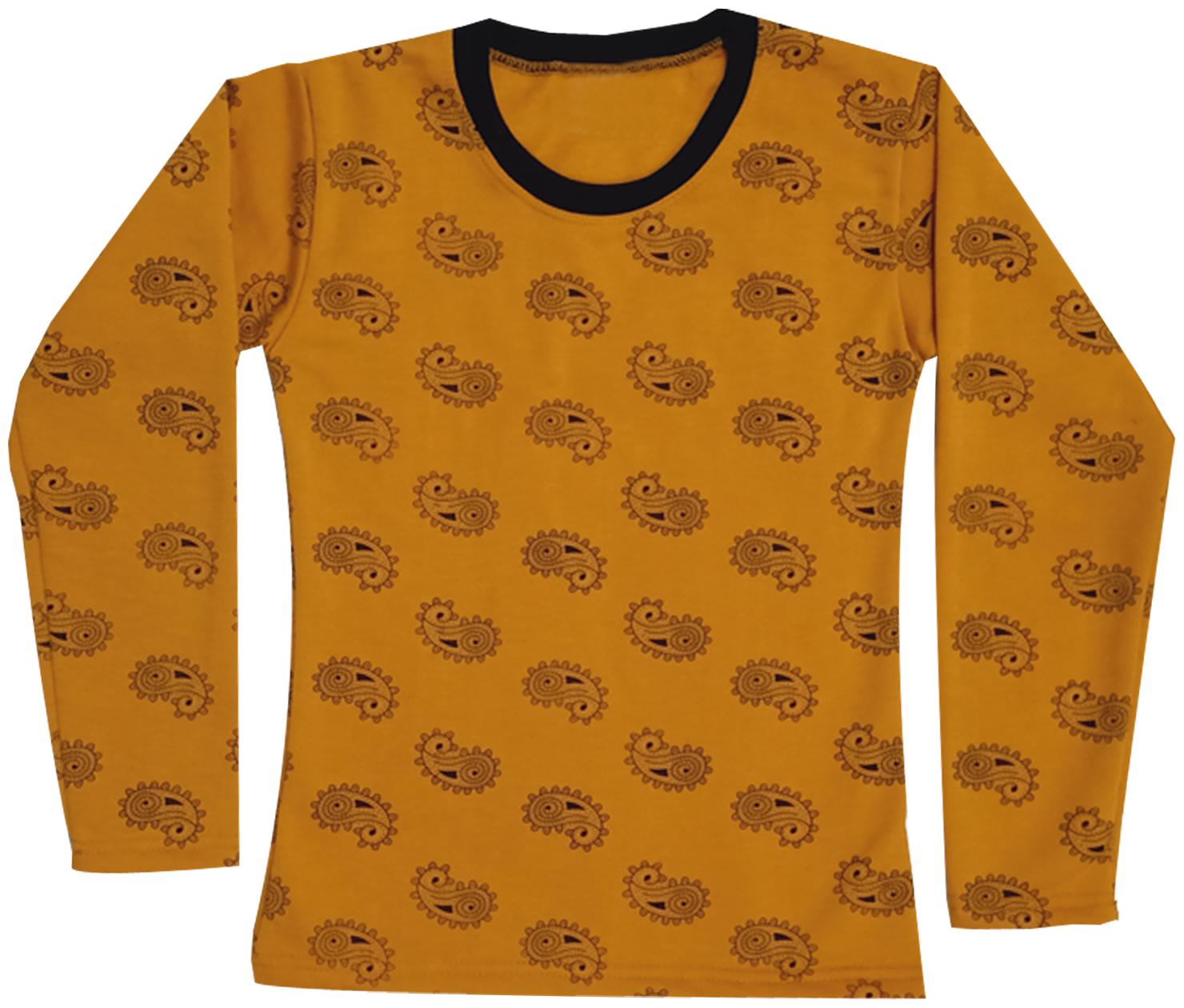 

Kavya Girl Wool Printed T shirt - Orange