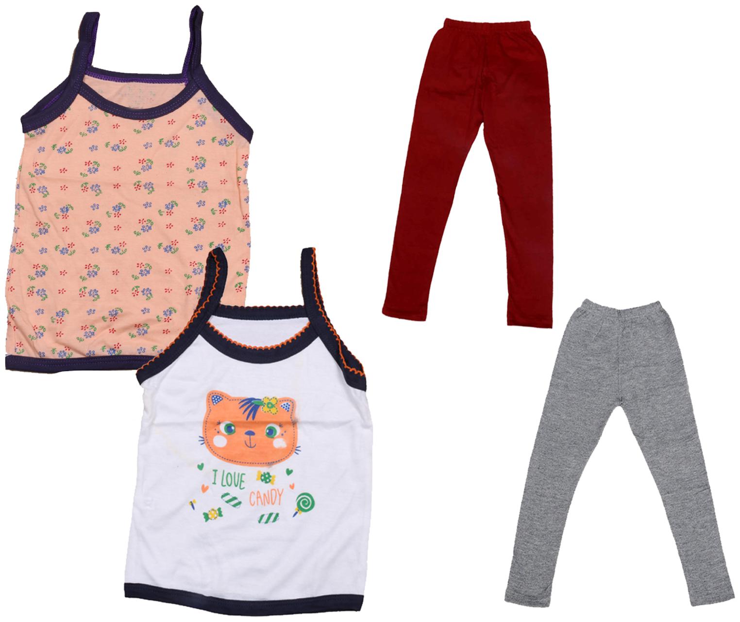 

Kavya Girl Cotton Top Bottom Set - Multi