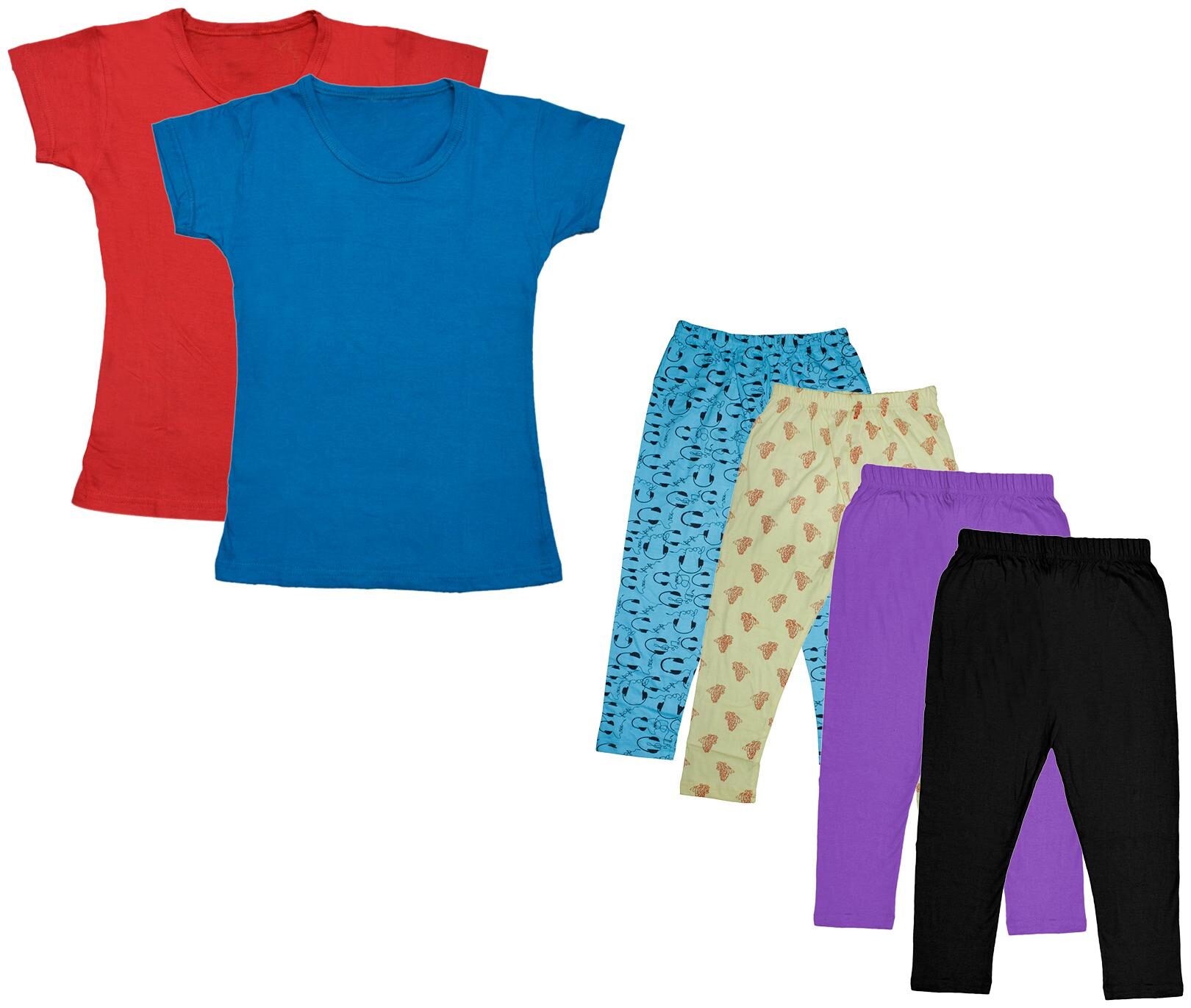 

Kavya Girl Cotton Top Bottom Set - Multi
