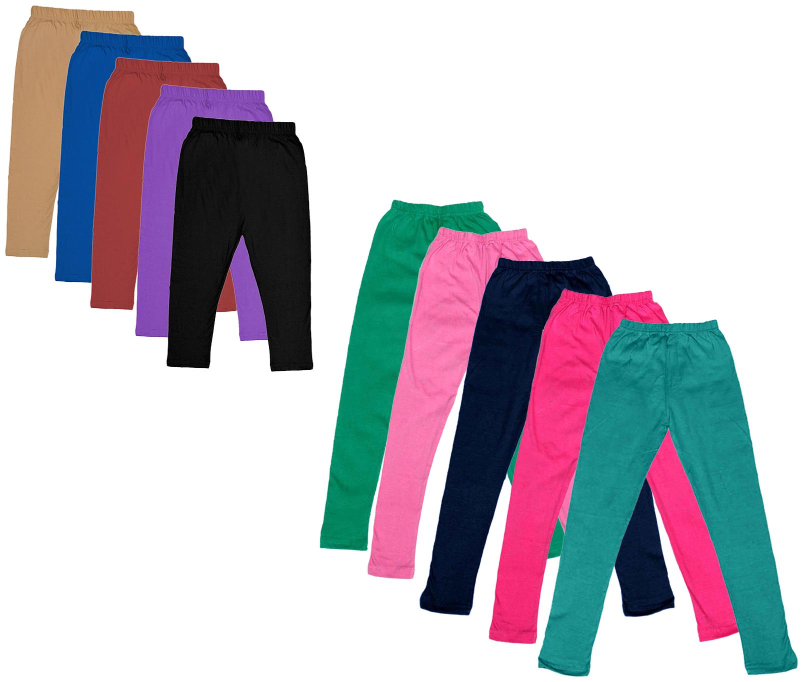 

Kavya Girl Cotton Solid Capri - Multi