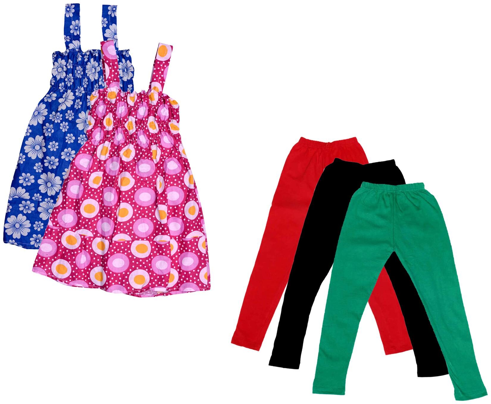 

Kavya Girl Cotton Top Bottom Set - Multi