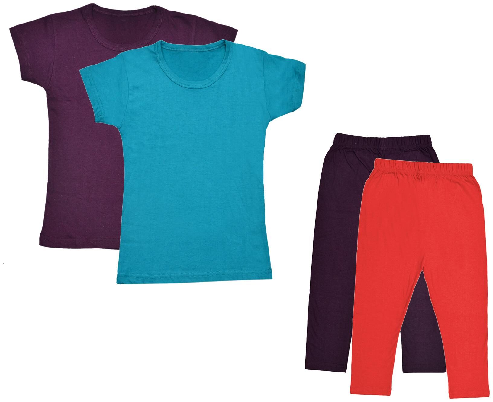 

Kavya Girl Cotton Top Bottom Set - Multi