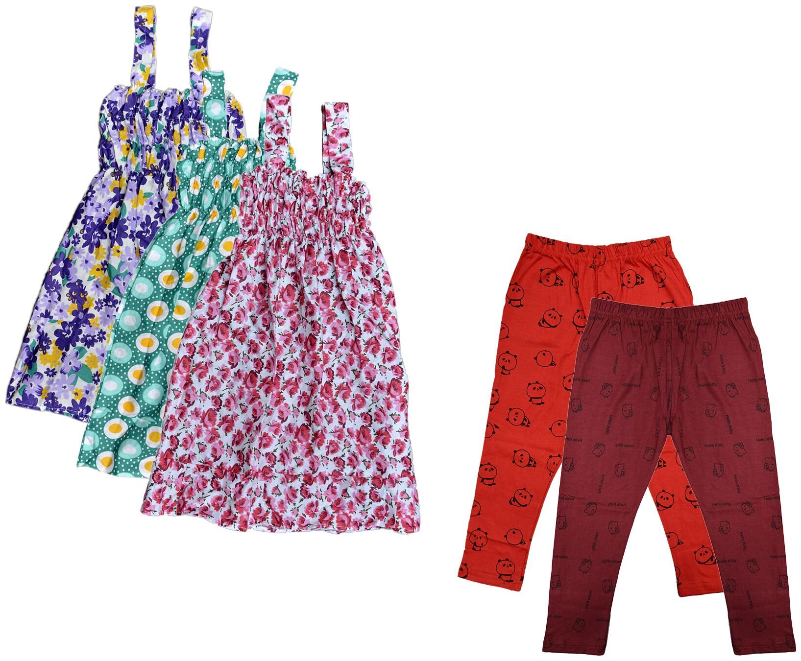 

Kavya Girl Cotton Top Bottom Set - Multi