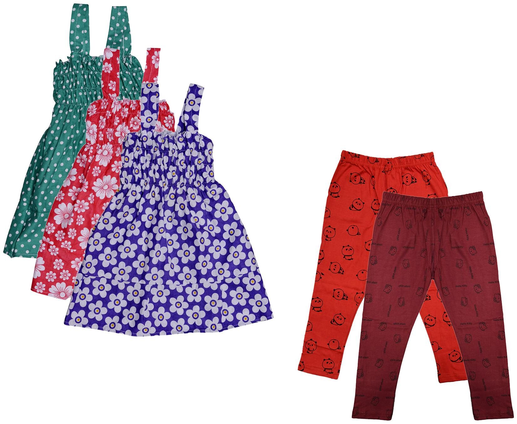 

Kavya Girl Cotton Top Bottom Set - Multi