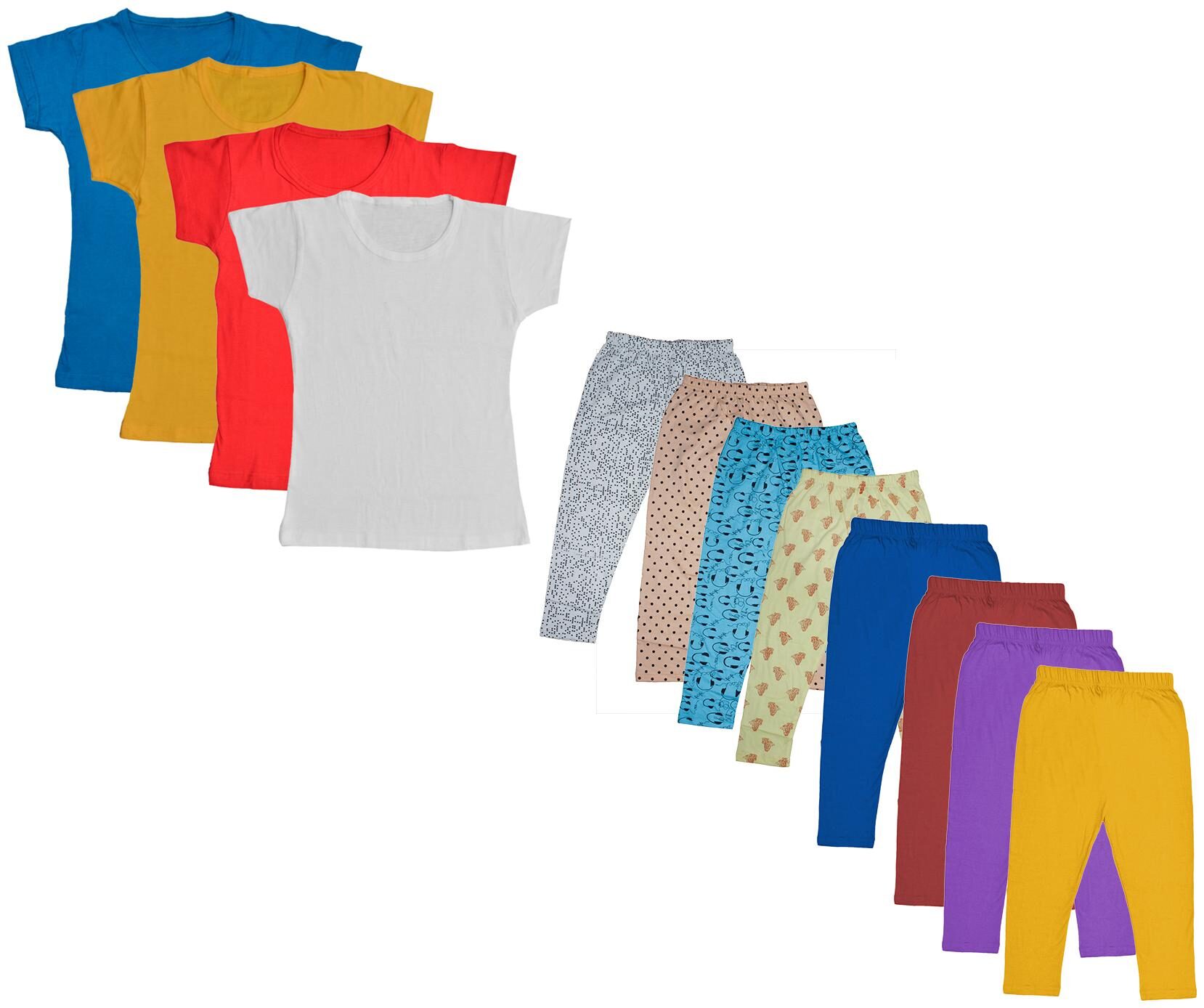 

Kavya Girl Cotton Top Bottom Set - Multi
